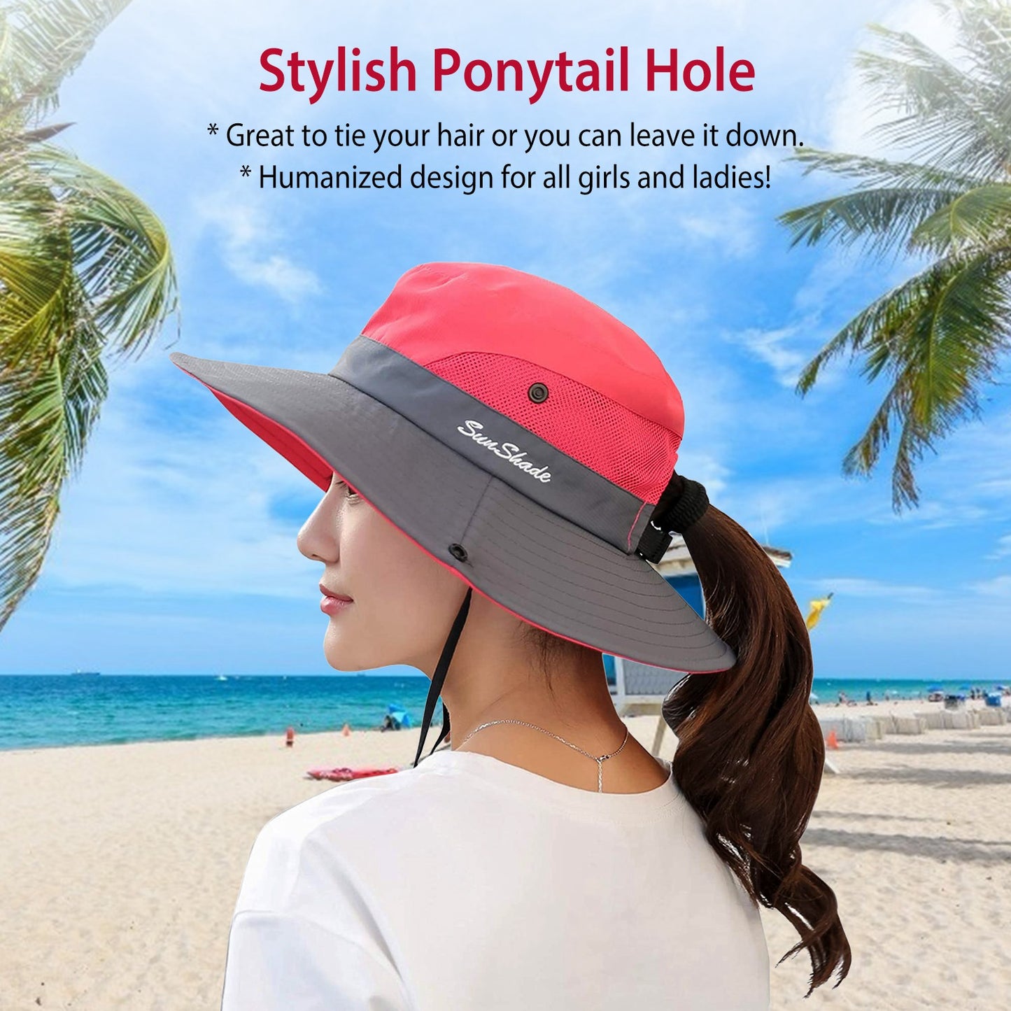 Women Summer Sun Bucket Hats Foldable UV Protection Cotton Cap Wide Brim Floppy Cap Yellow