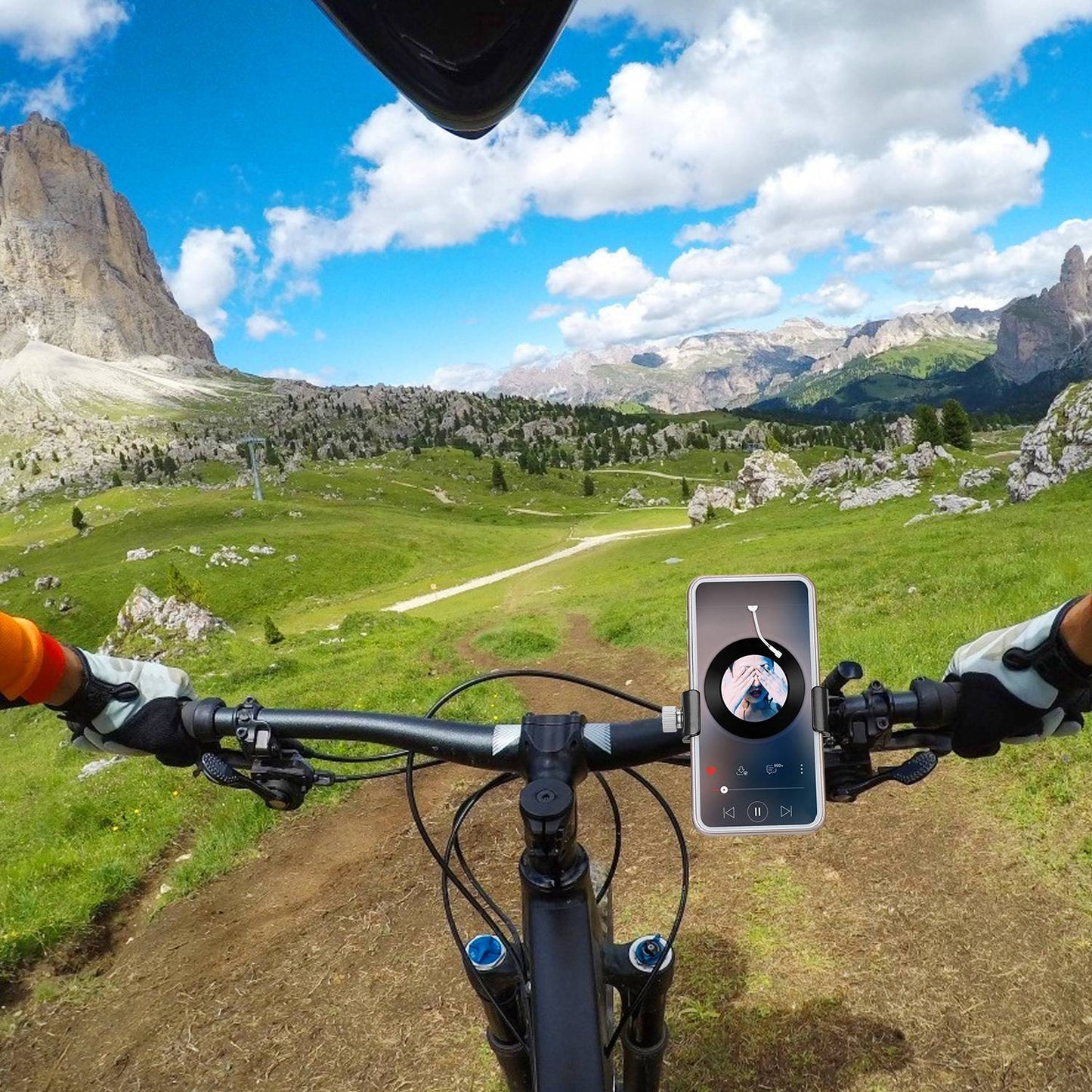 MTB Bike Handlebar Phone Holder Stand Aluminum Alloy Bicycle Phone Bracket