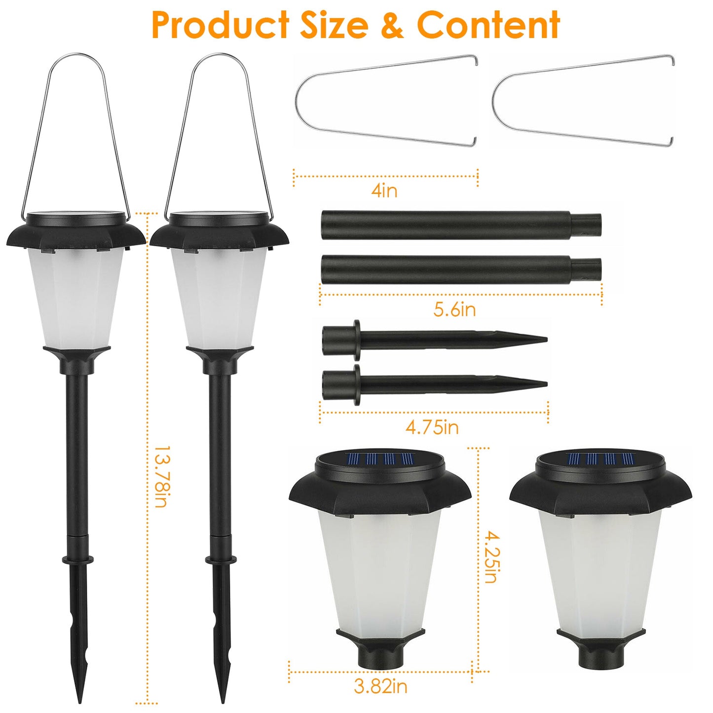 2Pcs Solar Flame Torch Light IP65 Waterproof Flickering Flame Stake Lamp Decorative Landscape Lamp For Garden Path Yard