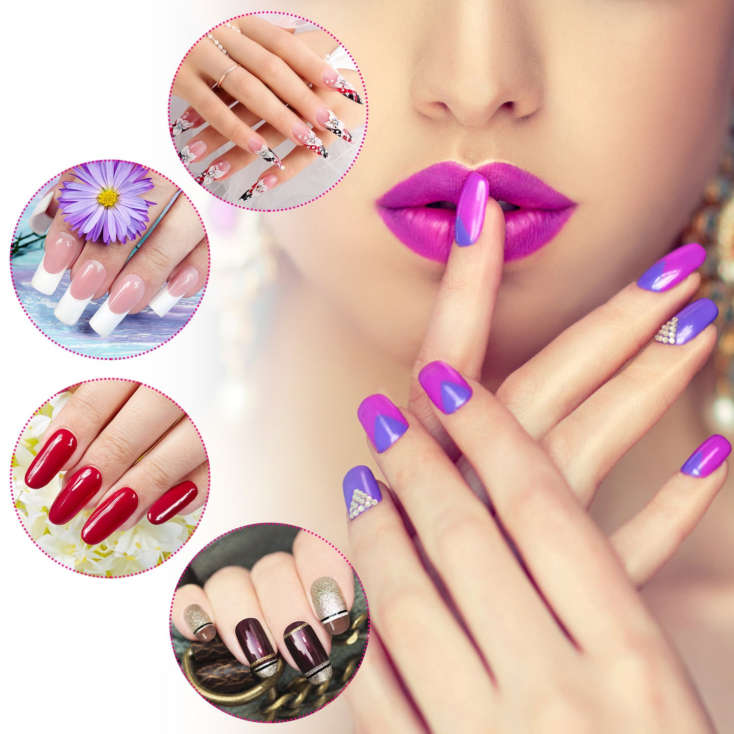 20Pcs Nail Tip Clips Quick Building Poly Gel UV LED Builder DIY Transparent Finger Tip Extension Tool