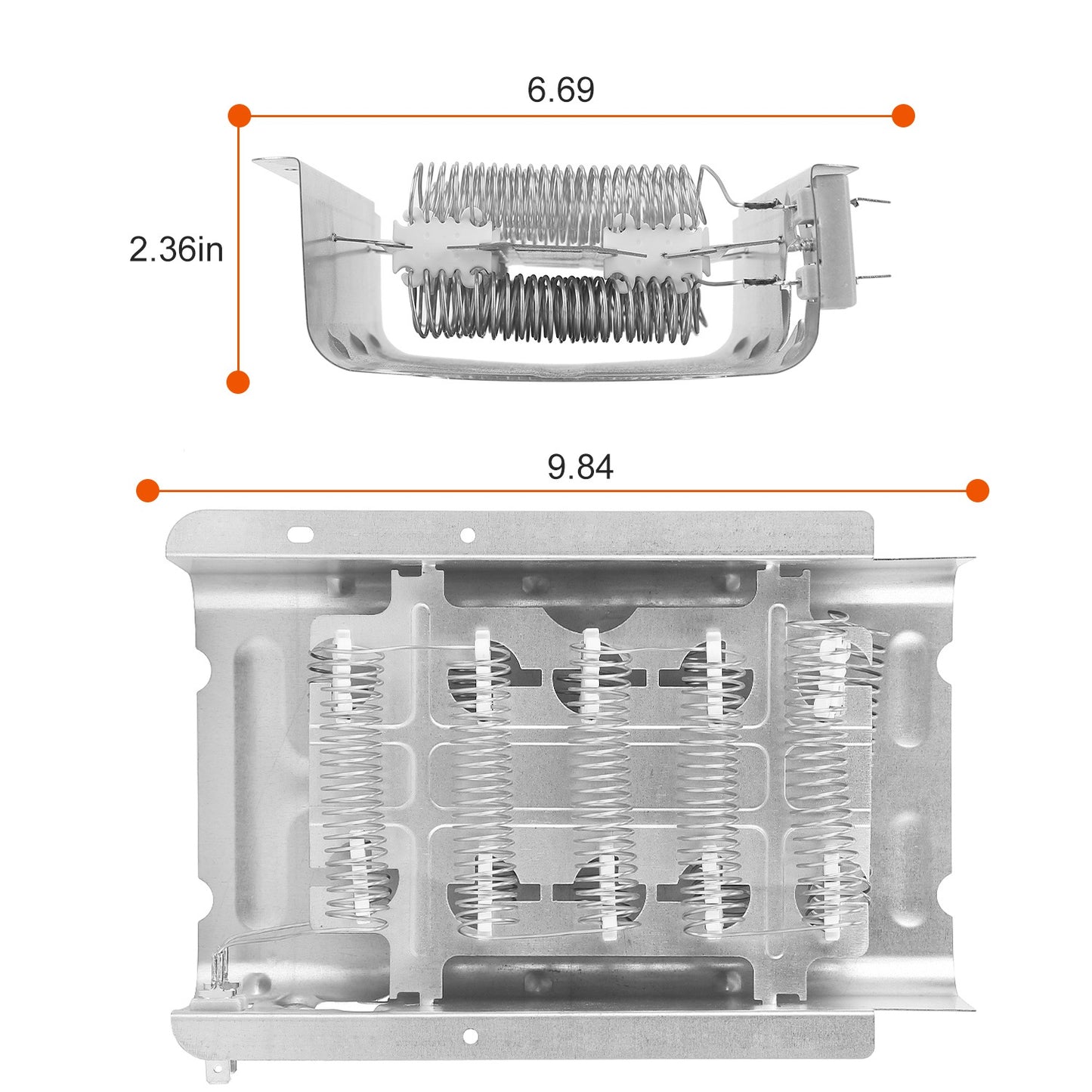 279838 Dryer Heating Element Assembly Replacement Part Thermal Fuse Replacement Fit For Whirlpool Kenmore Clothes Dryers Replace