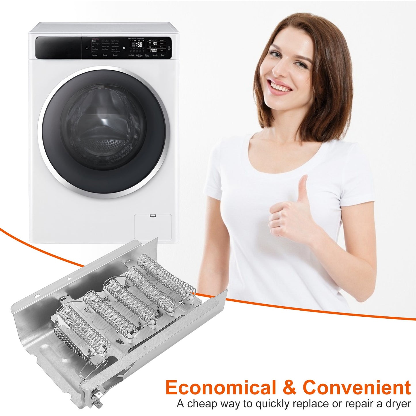 279838 Dryer Heating Element Assembly Replacement Part Thermal Fuse Replacement Fit For Whirlpool Kenmore Clothes Dryers Replace