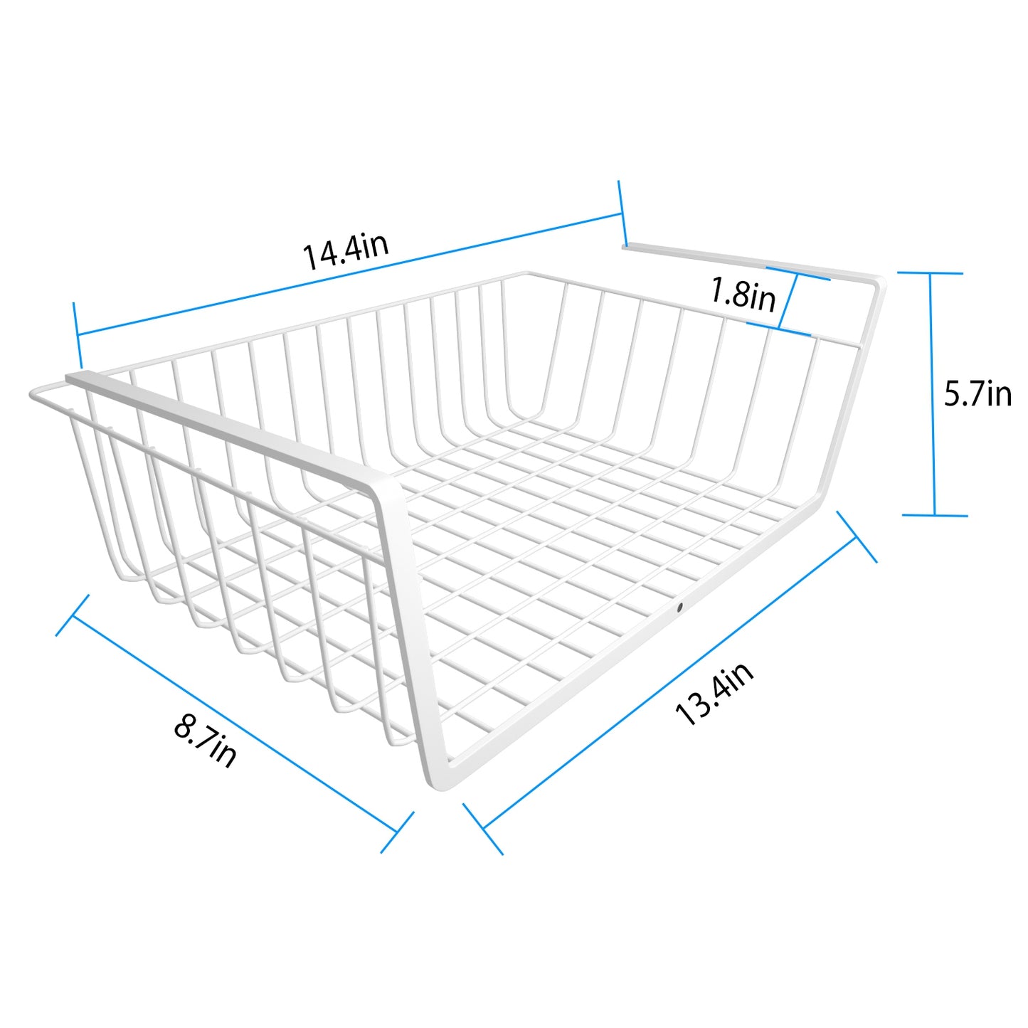 2Pcs Hanging Under Shelf Storage Basket Vertical Wire Storage Rack Kitchen Cabinet Organizer For Food Storage Dish Towel Kitchen Pantry