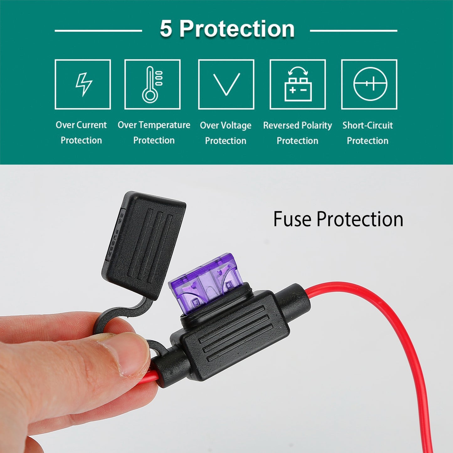 13.8V 1.5A Automatic Lead Acid Battery Charger Automatic Battery Maintainer Trickle Charger 4 Stage Float Charger for Auto Car Motorcycle
