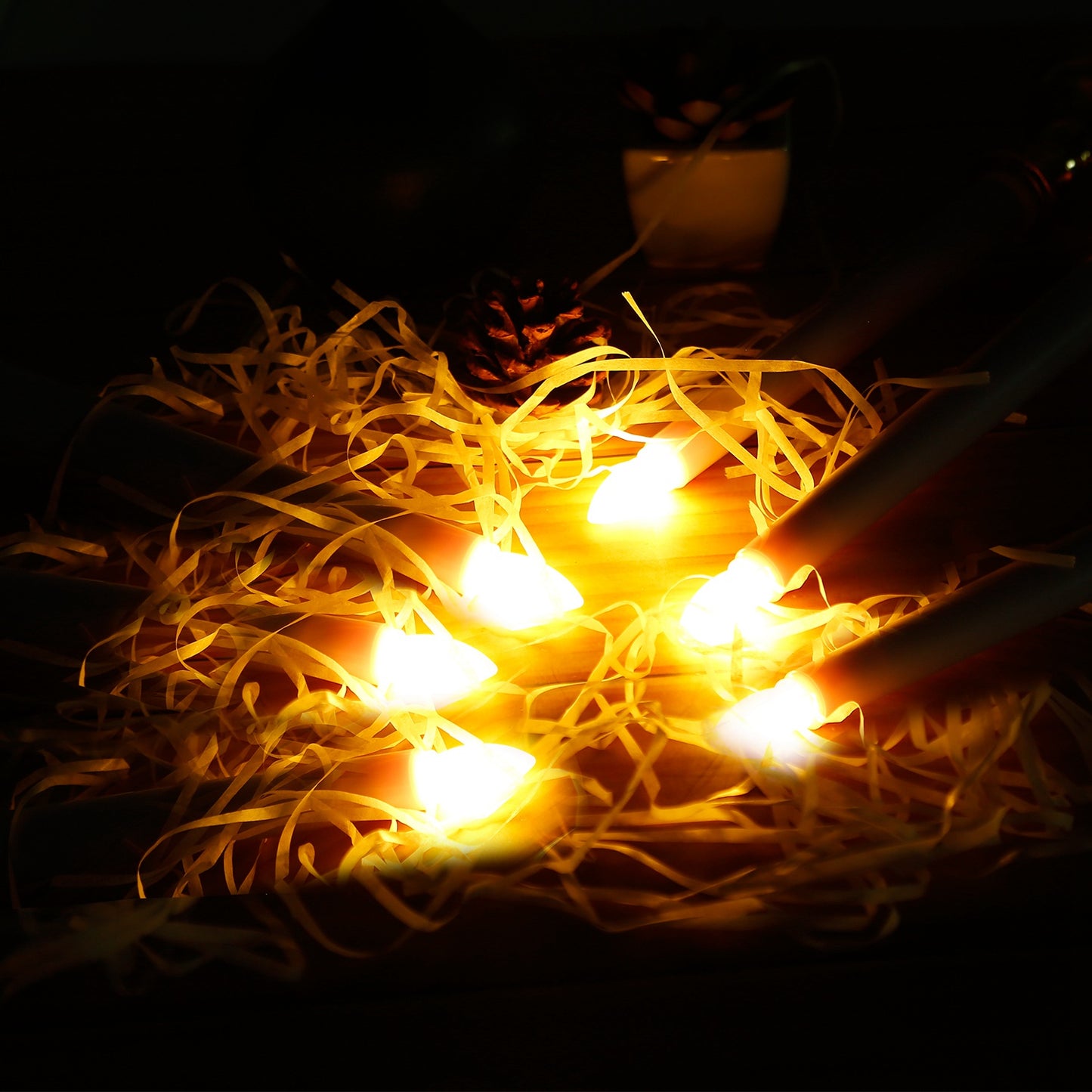6 Packs Flameless Taper Candles 9.8in Electric LED Candles Warm White w/ 4 Light Modes Remote Control Timer Removable Candlesticks