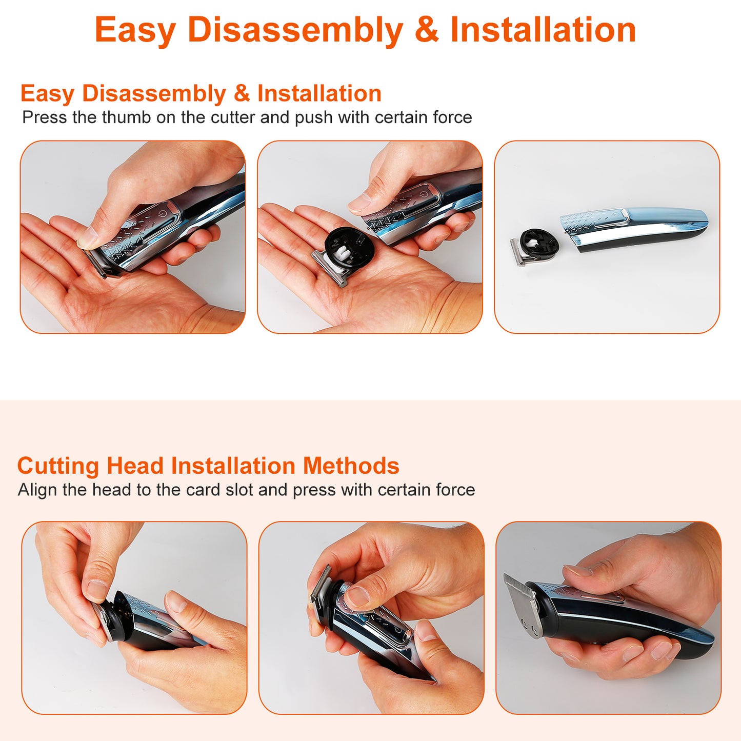 5-In-1 Men’s Beard Trimmer Cordless Hair Clipper Electric Waterproof Shaver Grooming Kit w/ LED Display for Nose Ear Facial Hair