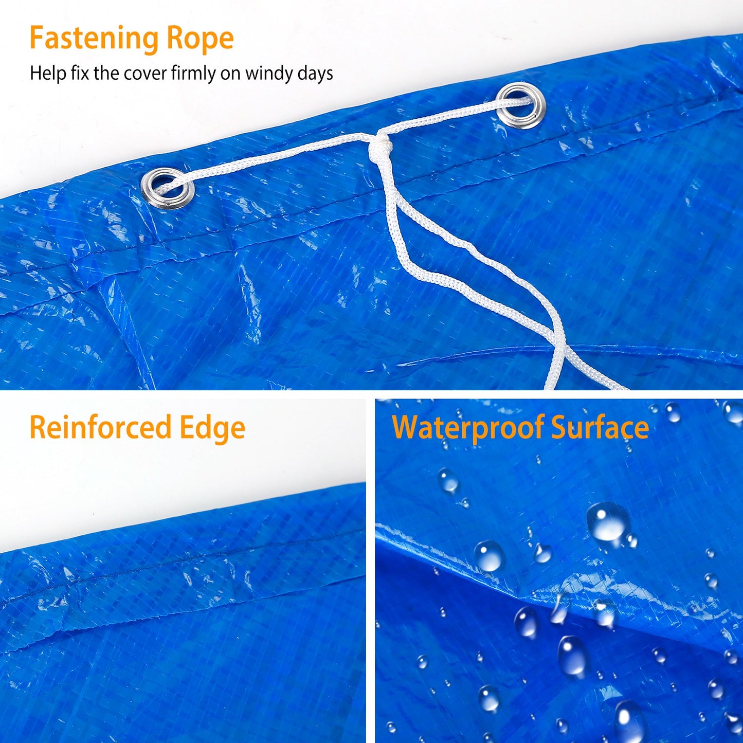 10ft Swimming Pool Cover Protector Dustproof Waterproof Paddling Pool Cover
