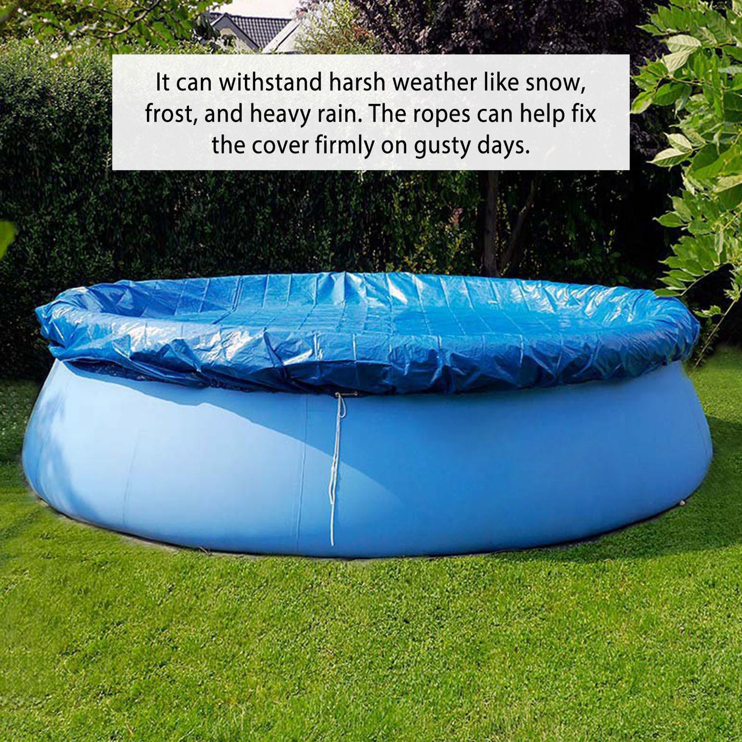 10ft Swimming Pool Cover Protector Dustproof Waterproof Paddling Pool Cover