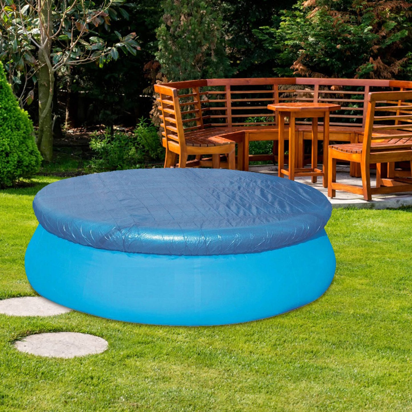 10ft Swimming Pool Cover Protector Dustproof Waterproof Paddling Pool Cover
