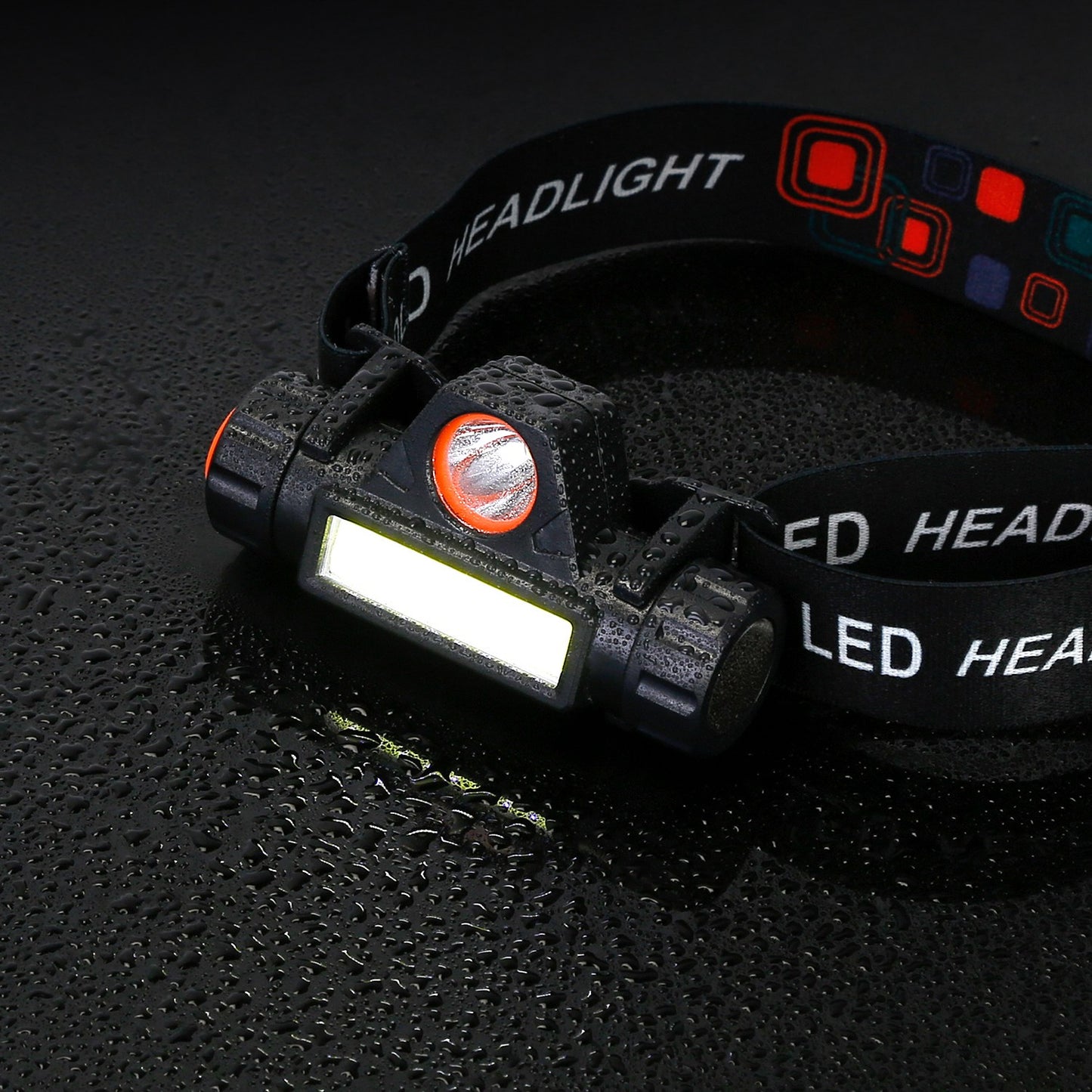 2 Packs Rechargeable Headlamp IPX4 Waterproof Headlight Flashlight Hand-free Head Torch for Fishing Camping Hiking Running