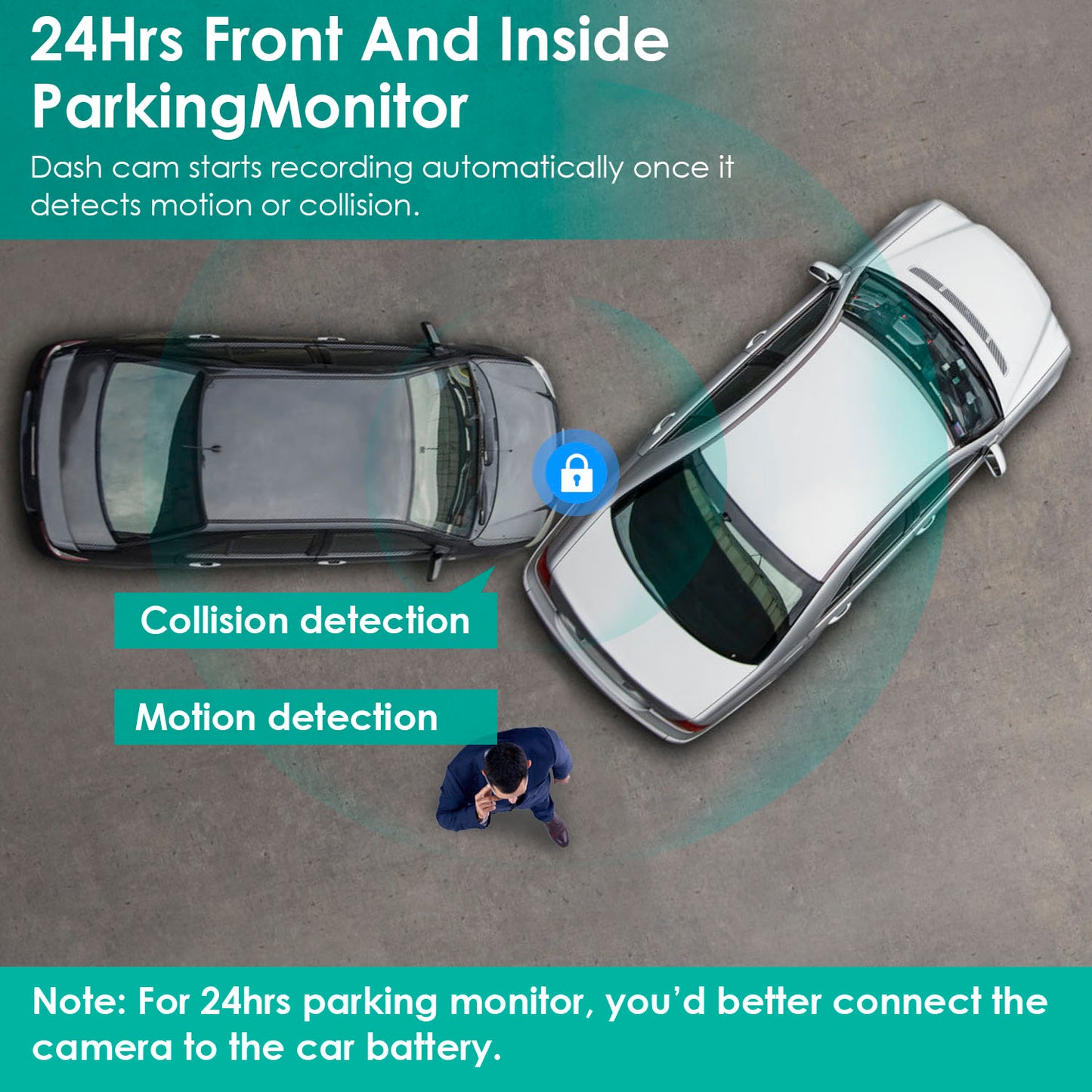 Dual Lens Car DVR Dash Cam Video Recorder 1080P Front Inside Camera G-sensor Motion Detection Night Vision Driving Vehicle Recorder
