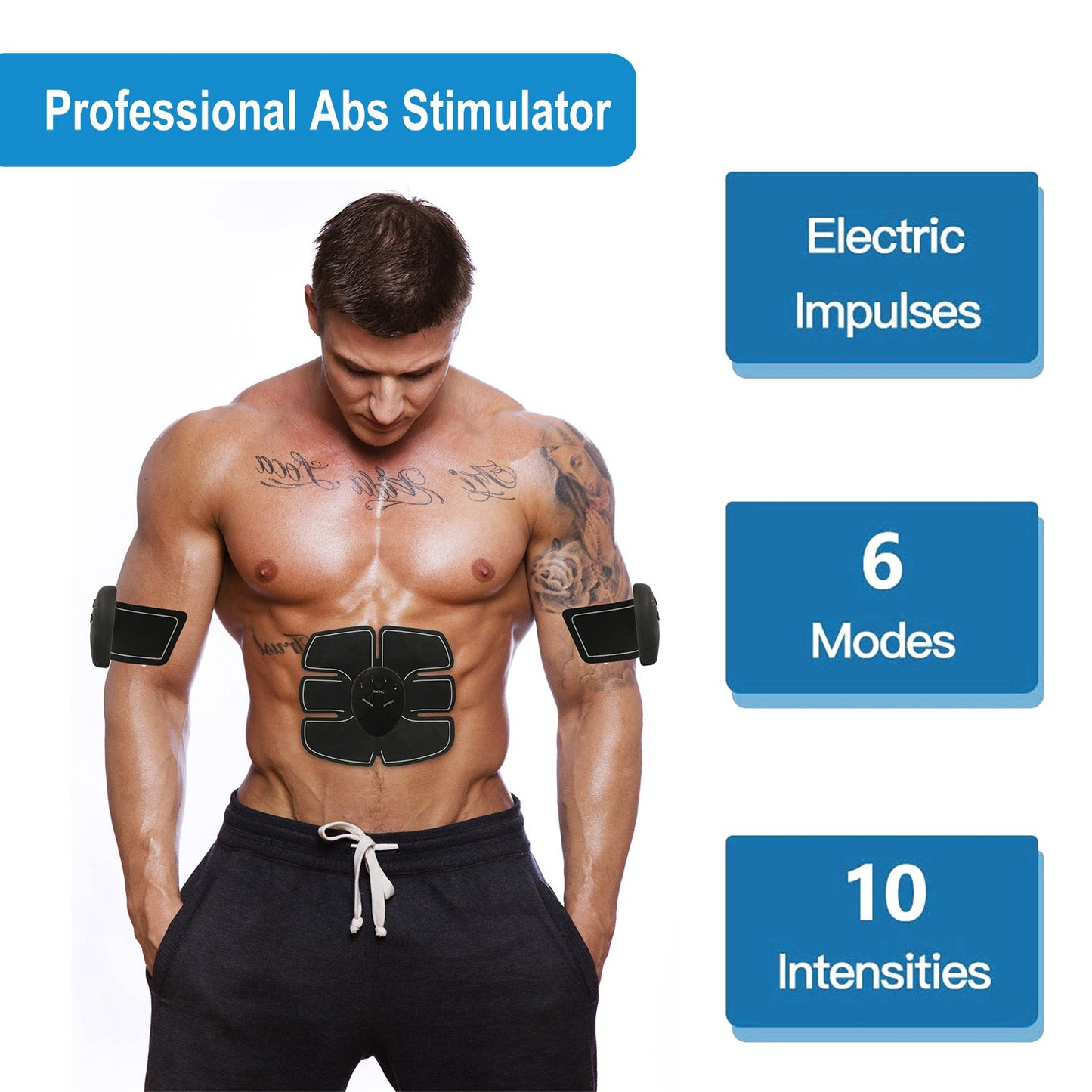 Smart Abs Stimulator Abdominal Muscle Toning Belt Trainer EMS Training