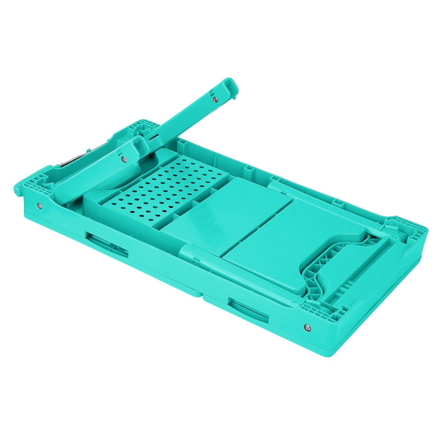 Foldable Laptop Table Bed Notebook Desk w/Cooling Fan Mouse Board LED light 4 x USB Ports Breakfast Snacking Tray with Storage Groove