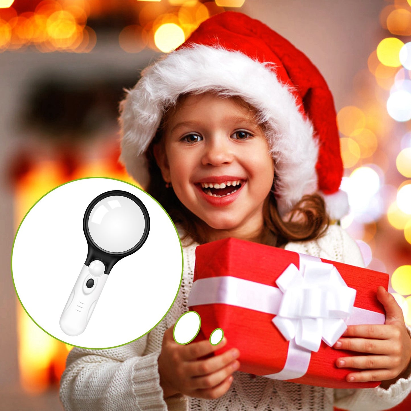 LED Illuminated Magnifying Glass 45X 3X Handheld Magnifie