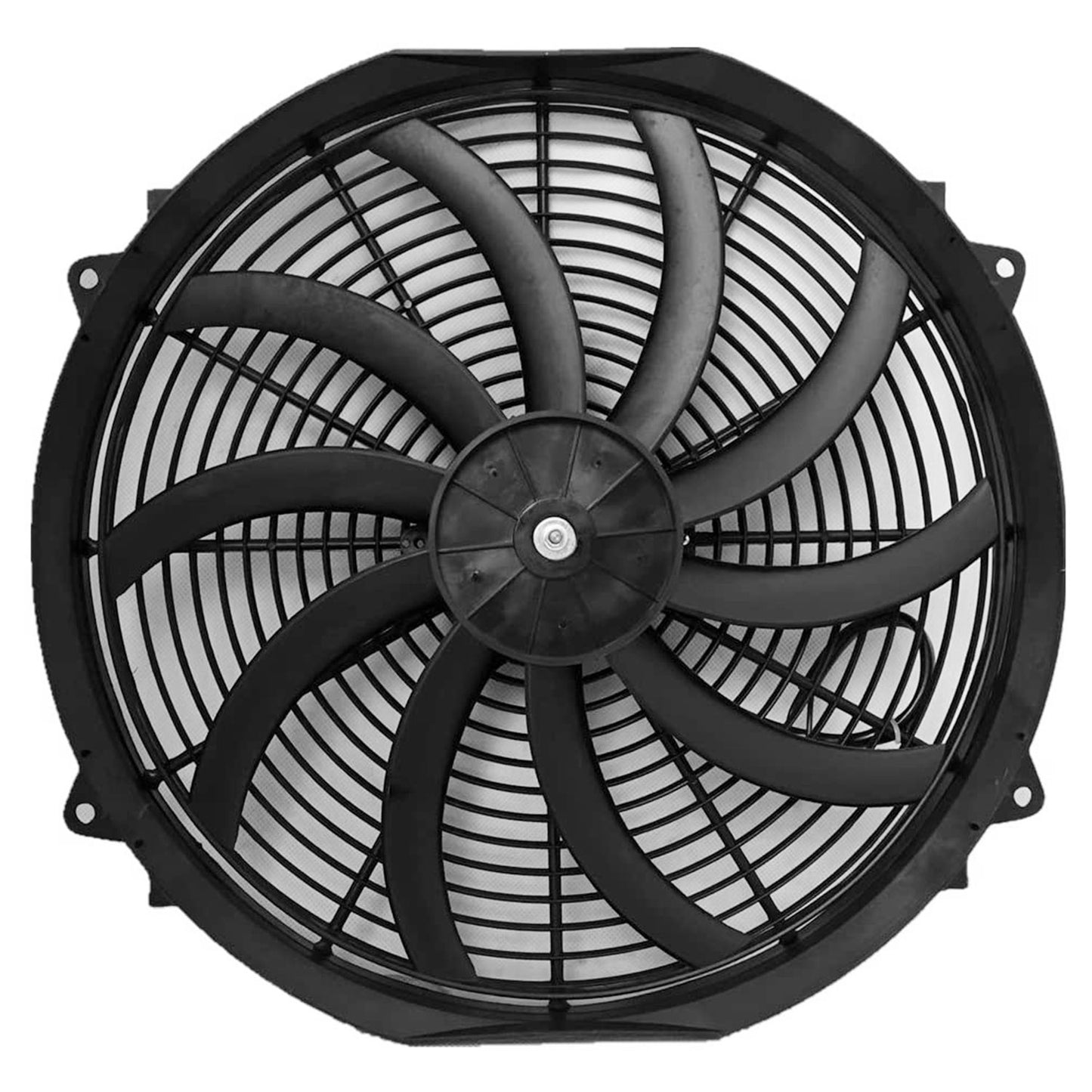 16 Inch Electric Radiator Cooling Fan 12V 120W 10 Blades Car Thermostat Kit