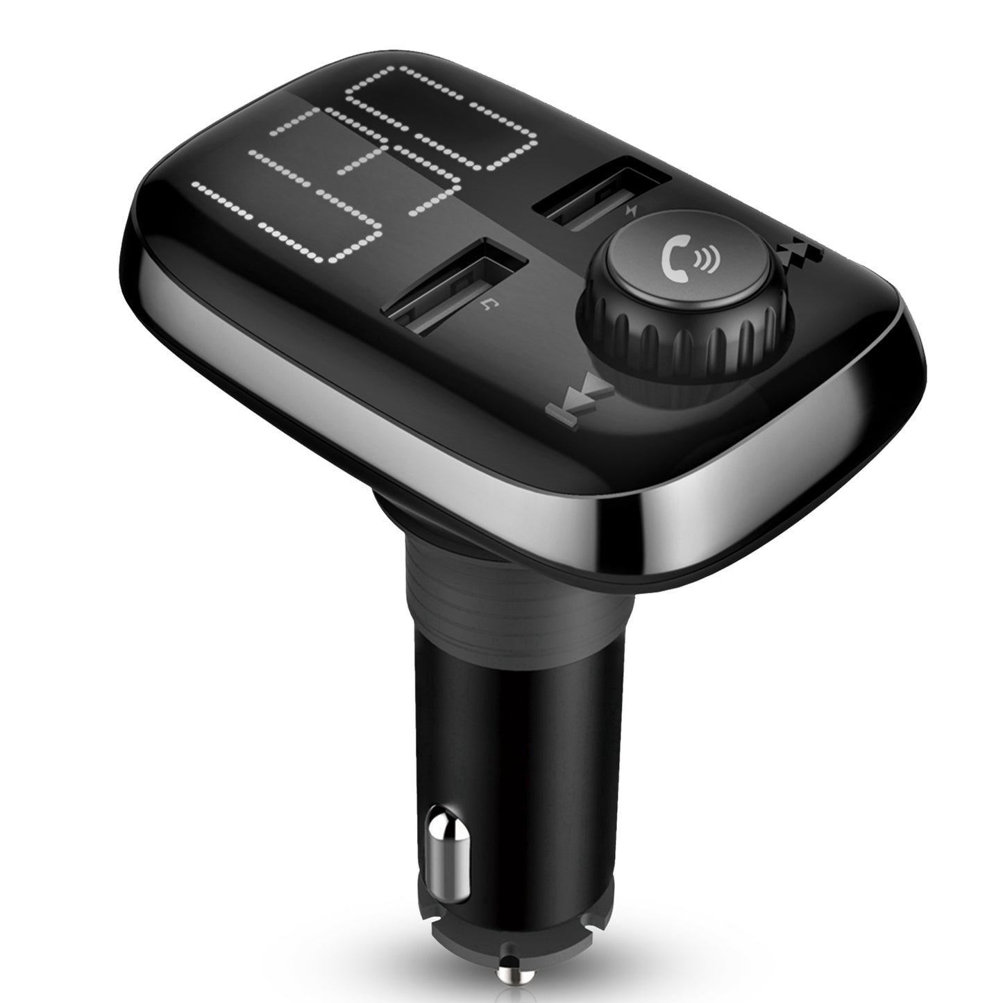 Car Wireless FM Transmitter Dual USB Charger Hand-Free Call MP3 Player