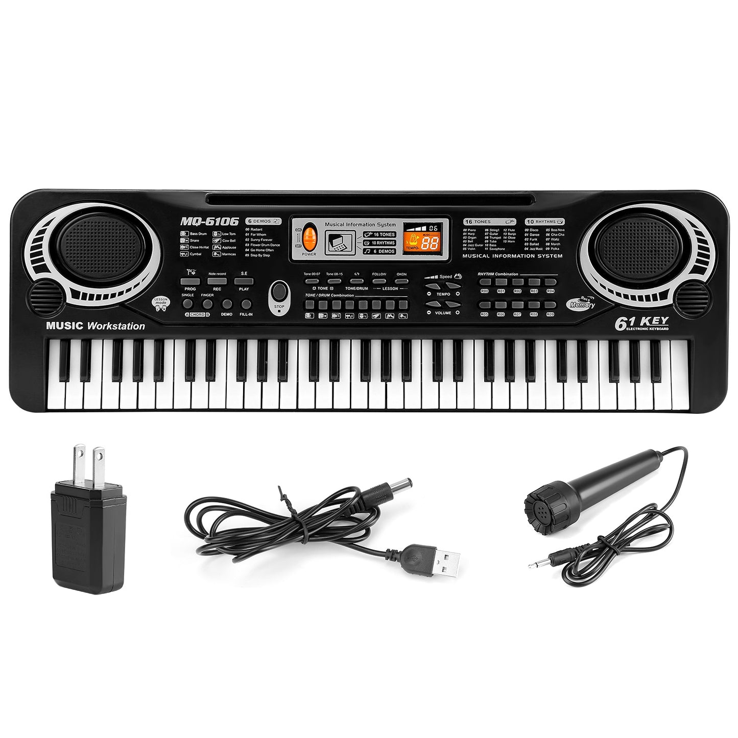 61 Key Electronic Music Keyboard