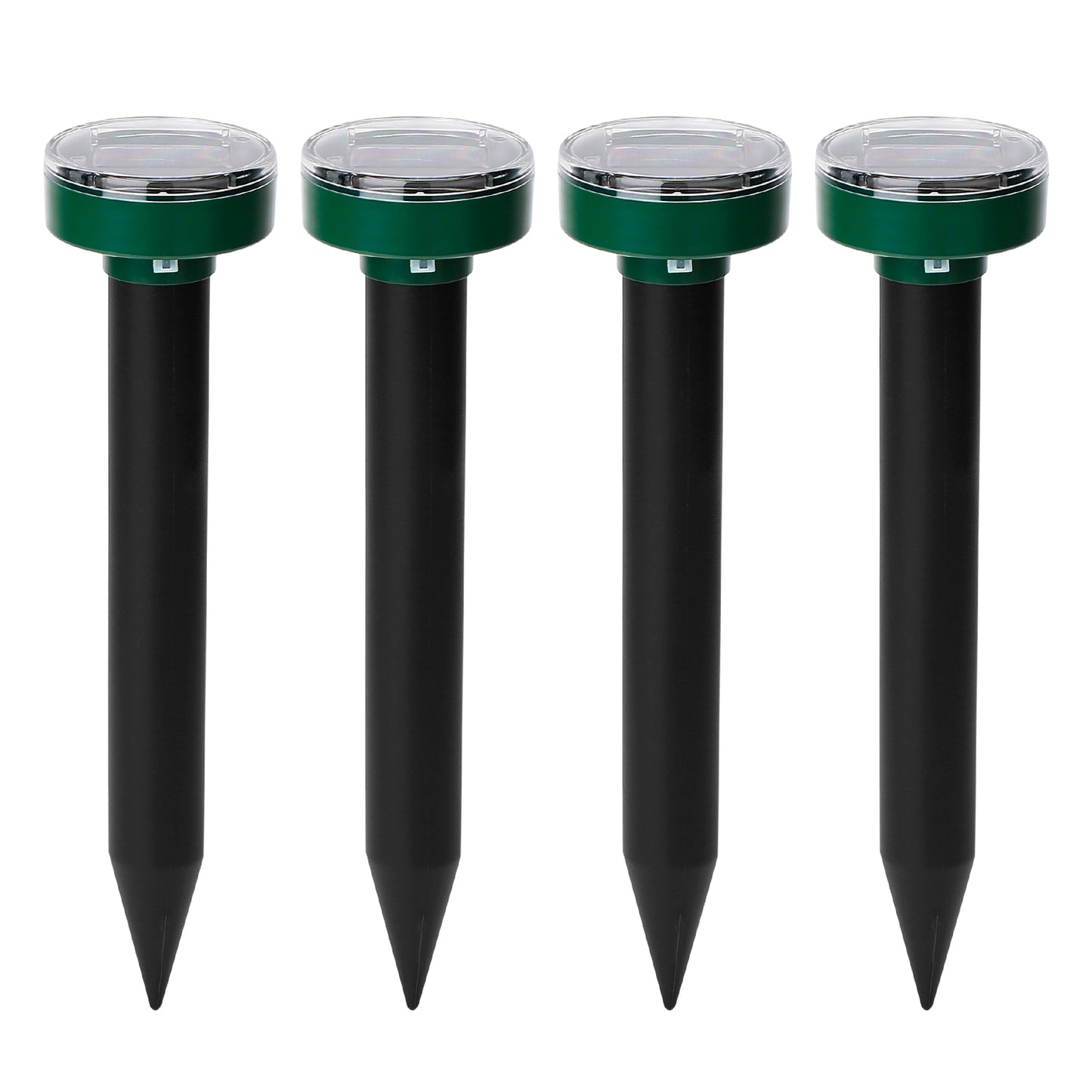 4Pcs Solar Powered Mole Repeller Sonic Gopher Stake Repellent Waterproof Outdoor For Farm Garden Yard Repelling Moles
