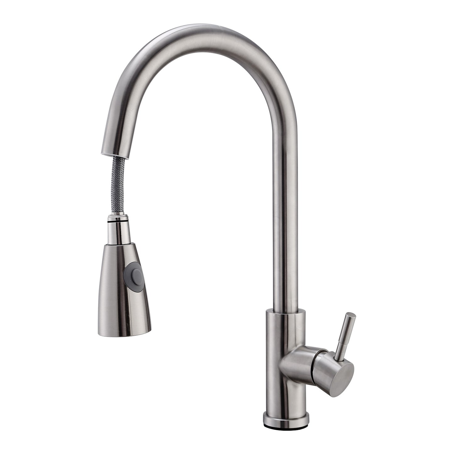 Kitchen Faucets Single Handle Kitchen Sink Faucet Brushed Nickel Stainless Steel Pulldown Head Faucet