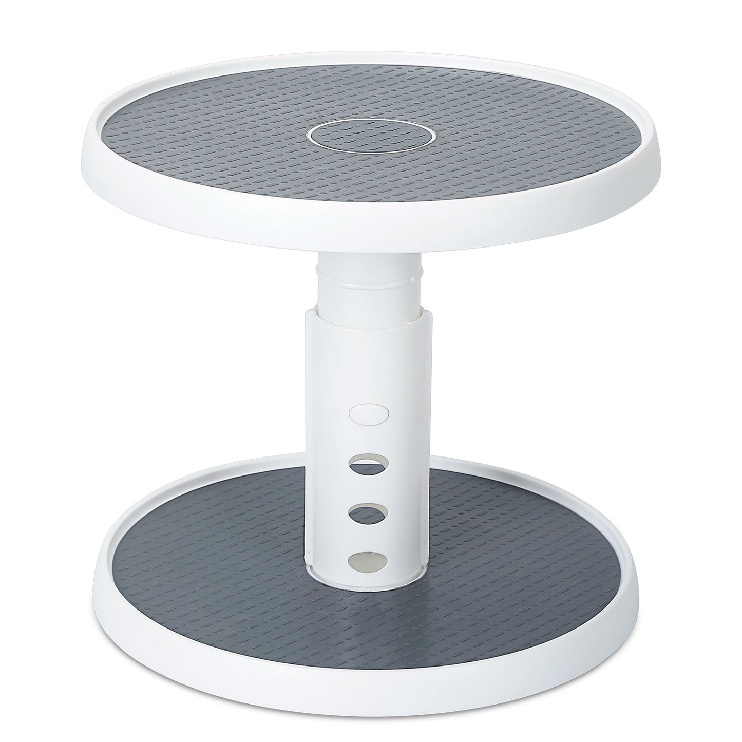 2 Tier Lazy Susan 360° Turntable Non Skid Kitchen Spice Rack Organizer 10 Inch Height Adjustable Storage Rack For Cabinet Counter Bathroom