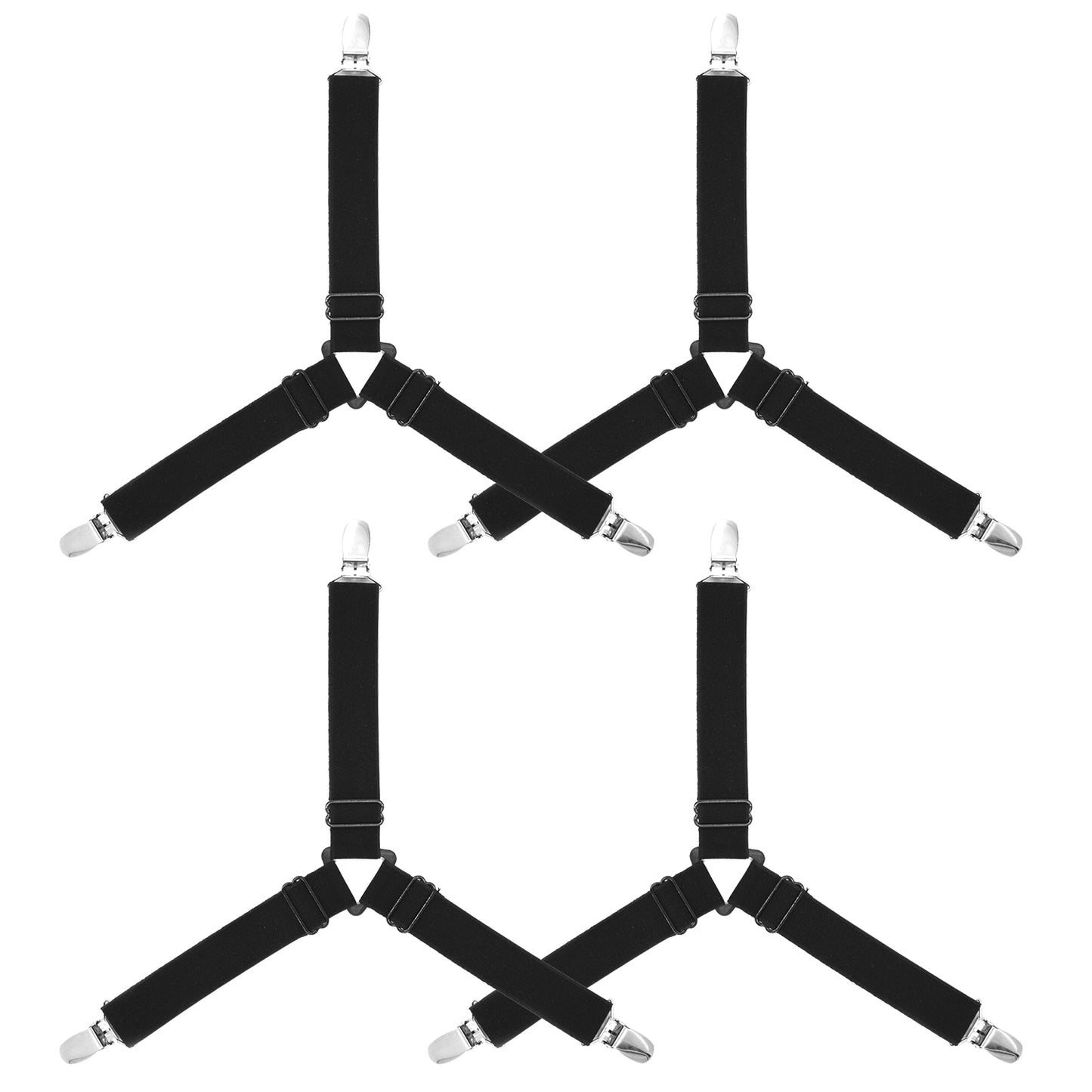 4Pcs Bed Sheet Fastener Holder Triangle Mattress Suspender Straps