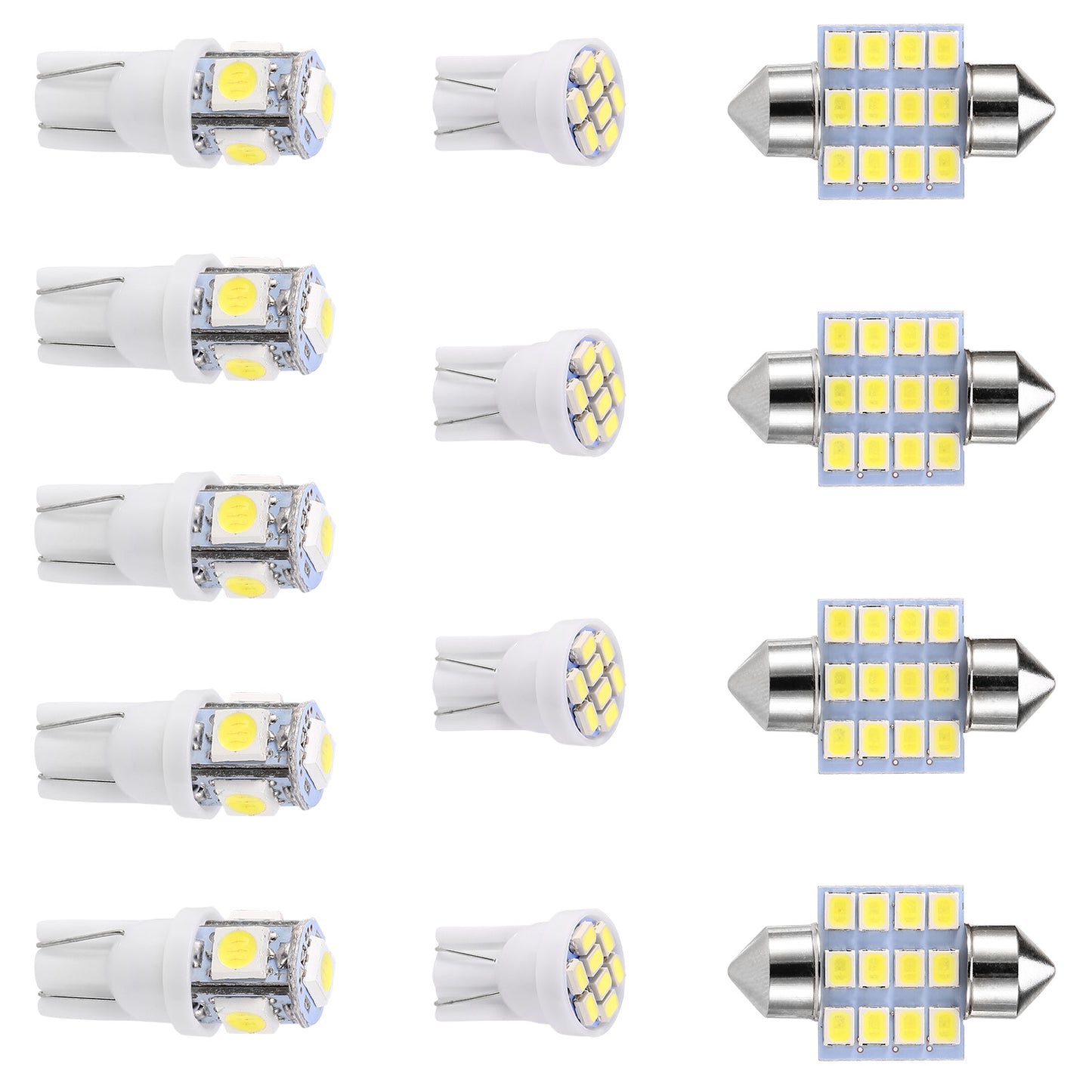 13Pcs T10 31mm Festoon LED Light Bulb Interior Dome Map LED Lights License Plate