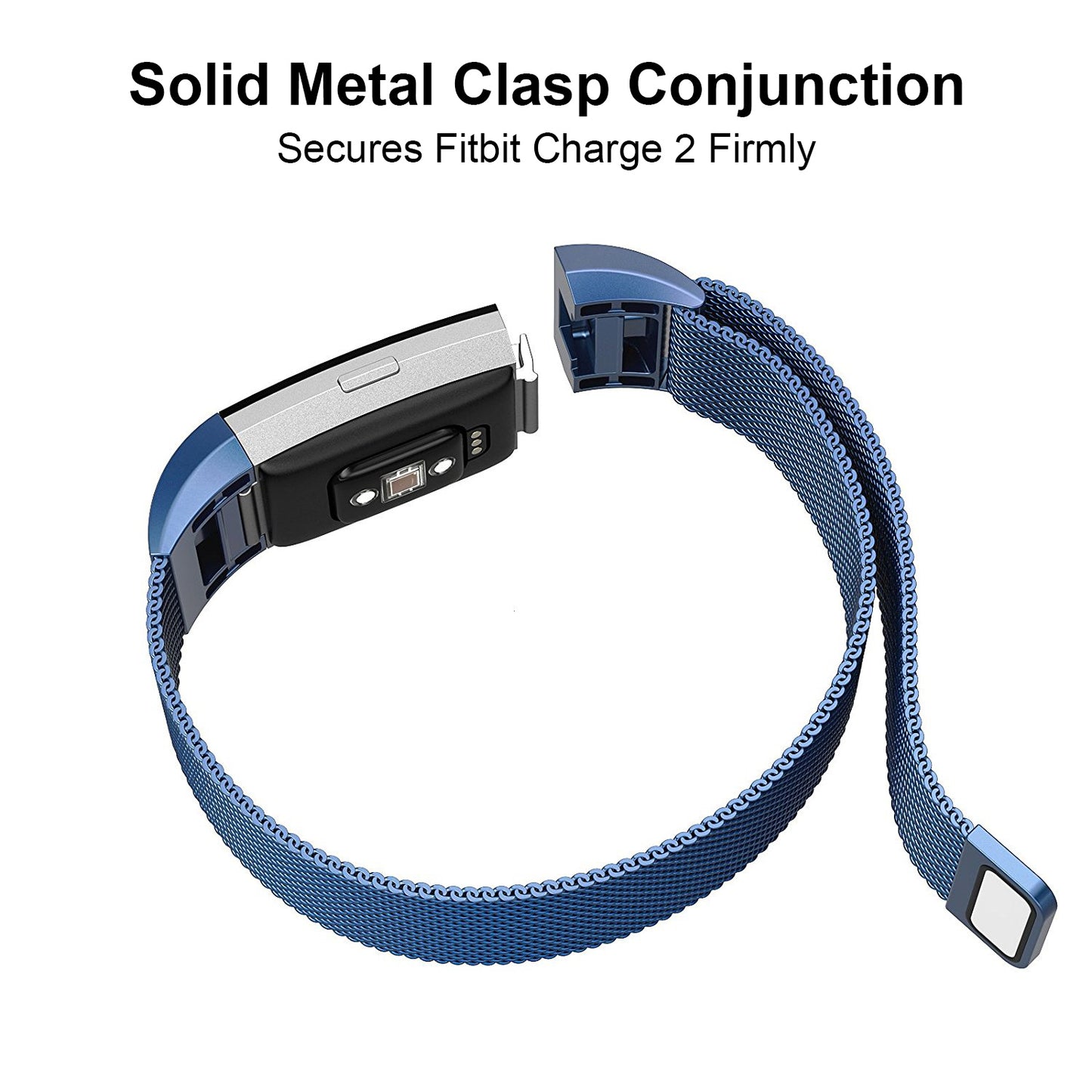 Stainless Steel Mesh Milanese Loop Band for Fitbit Charge 2