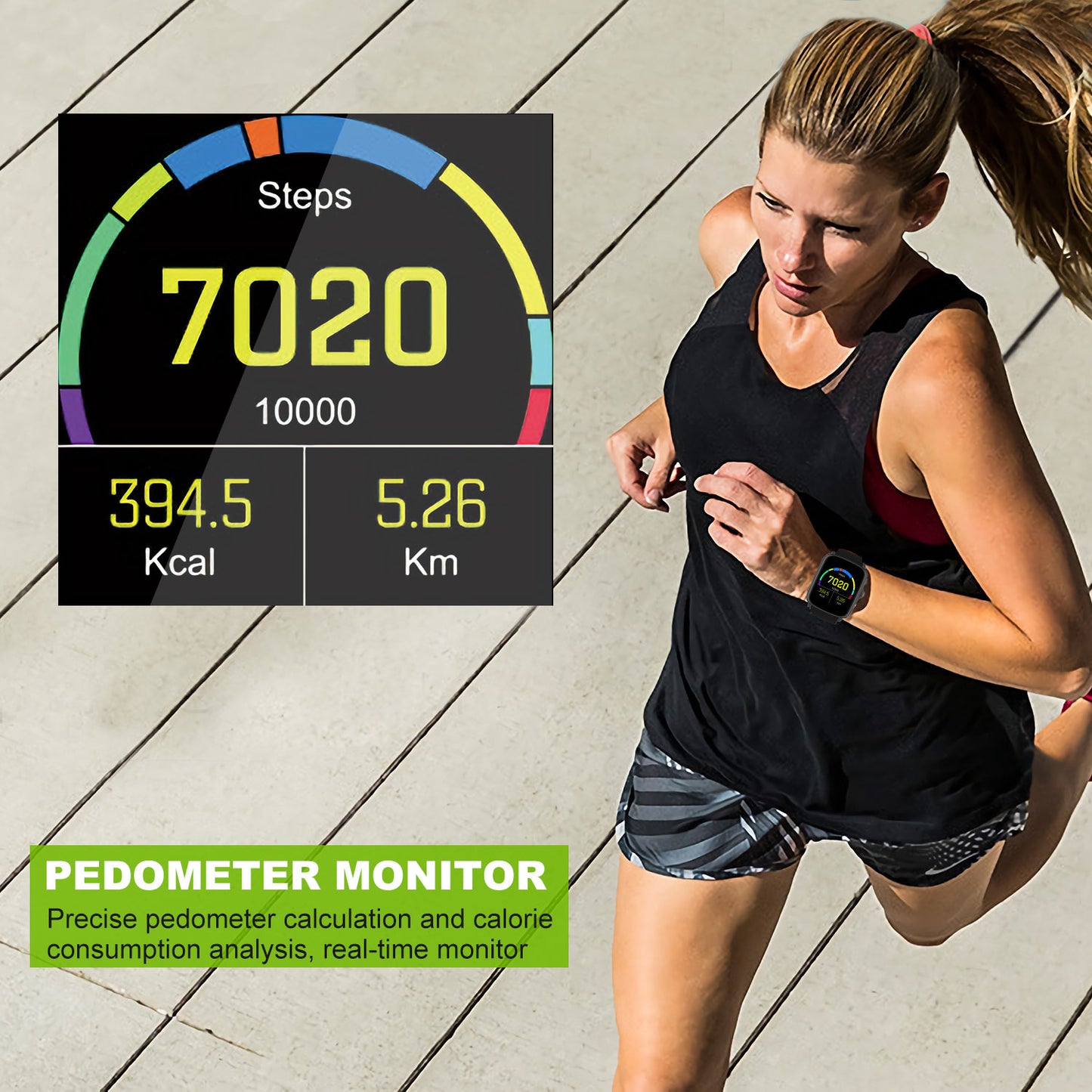 Smart Watch Fitness Tracker 1.54in Color Screen IP68 Waterproof Activity Tracker