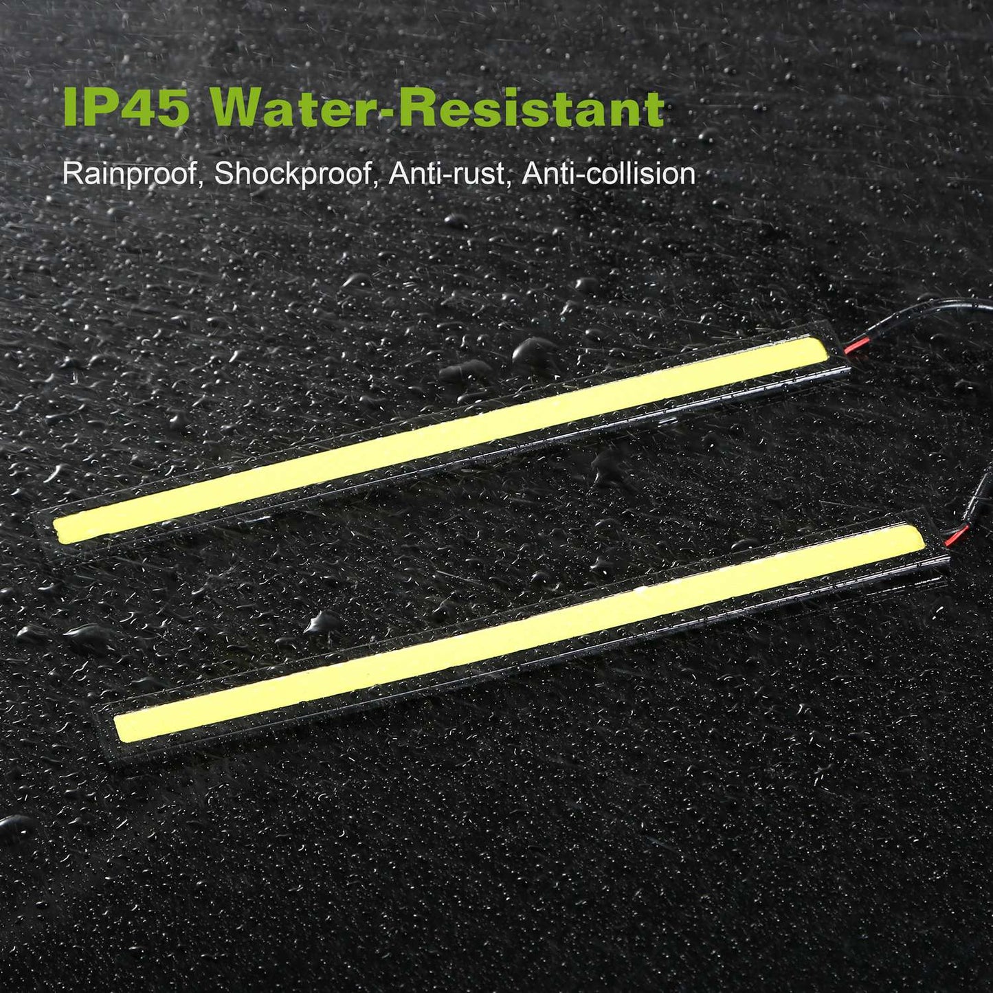 2Pcs LED Daytime Running Lights Car LED COB DRL Fog Lights IP45 Waterproof