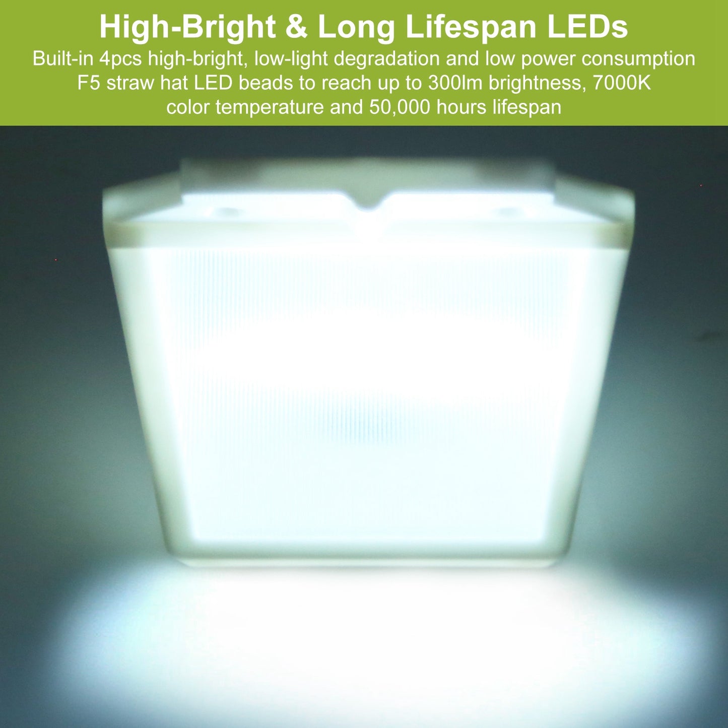 LED Solar Powered Stair Lights Dusk-To-Dawn Waterproof Garden Pathway