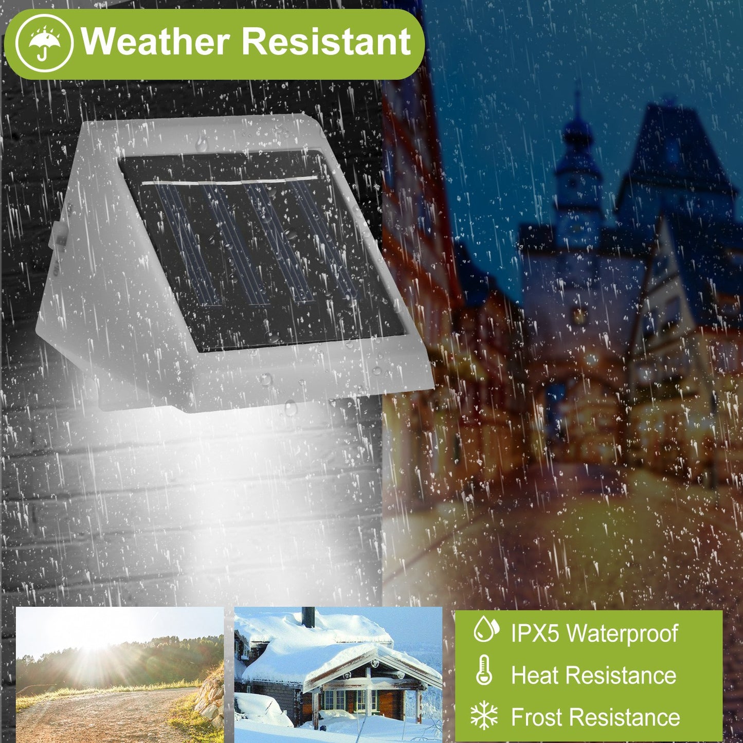 LED Solar Powered Stair Lights Dusk-To-Dawn Waterproof Garden Pathway