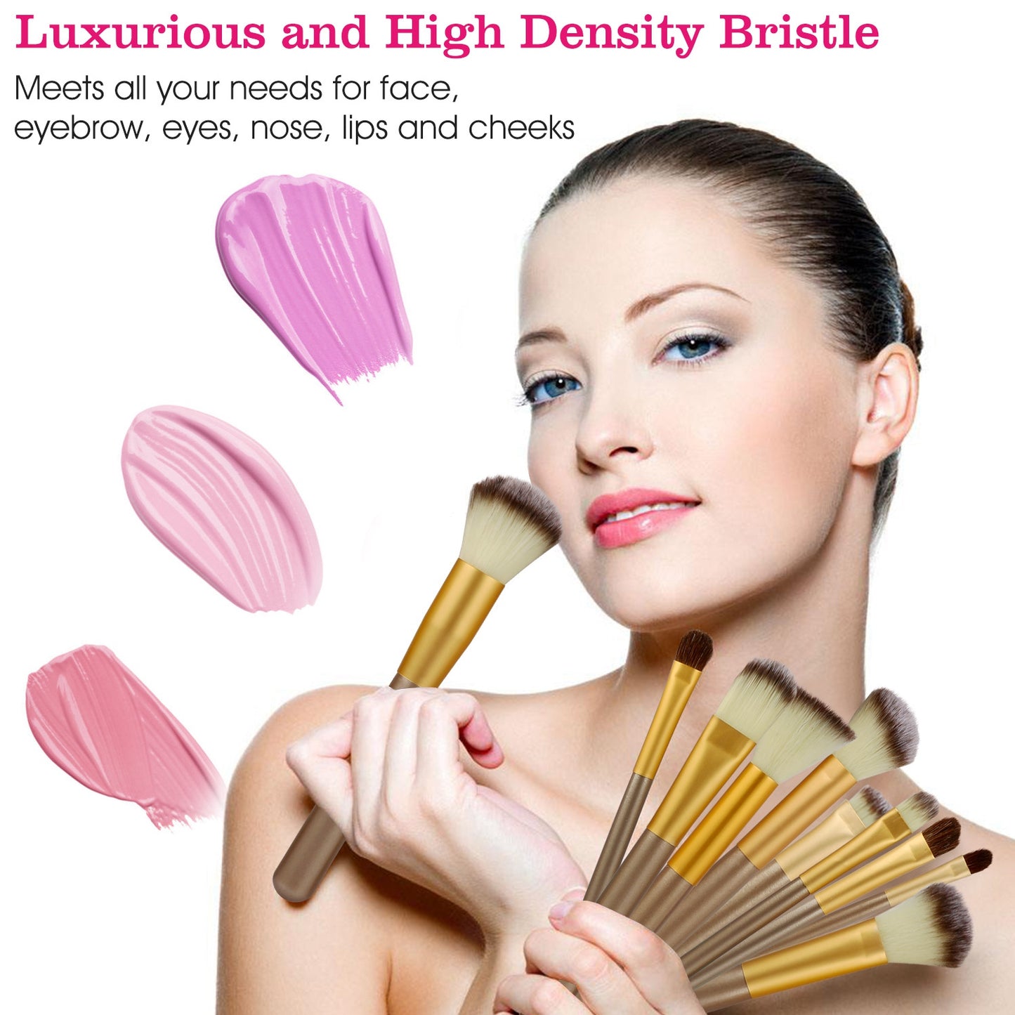 24Pcs Makeup Brushes Set Eye Shadows Face Foundation Brushes Cruelty-Free