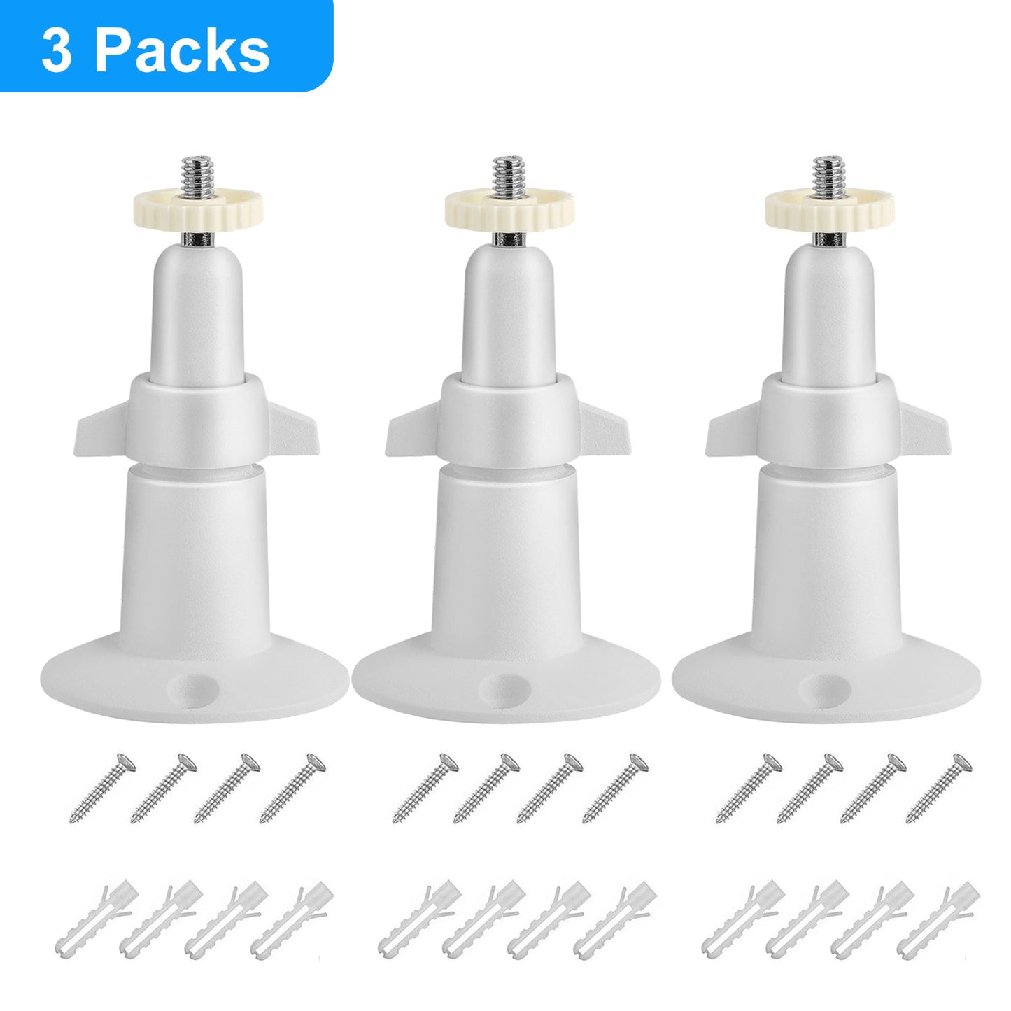 3 Packs Security Camera Wall Mount for Arlo 360 Degree Adjustable Camera Holder