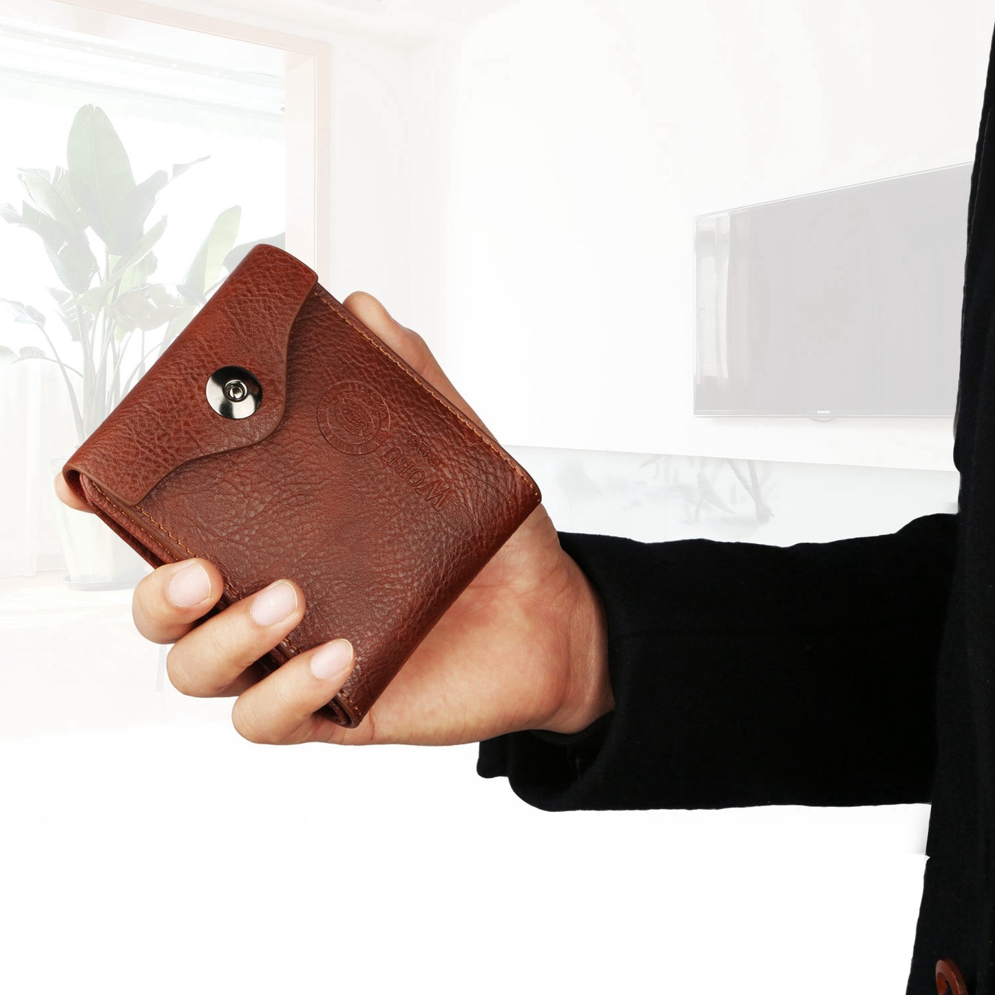 Men Wallet PU Leather Bifold Purse Slim RFID Blocking Card Holder Cases