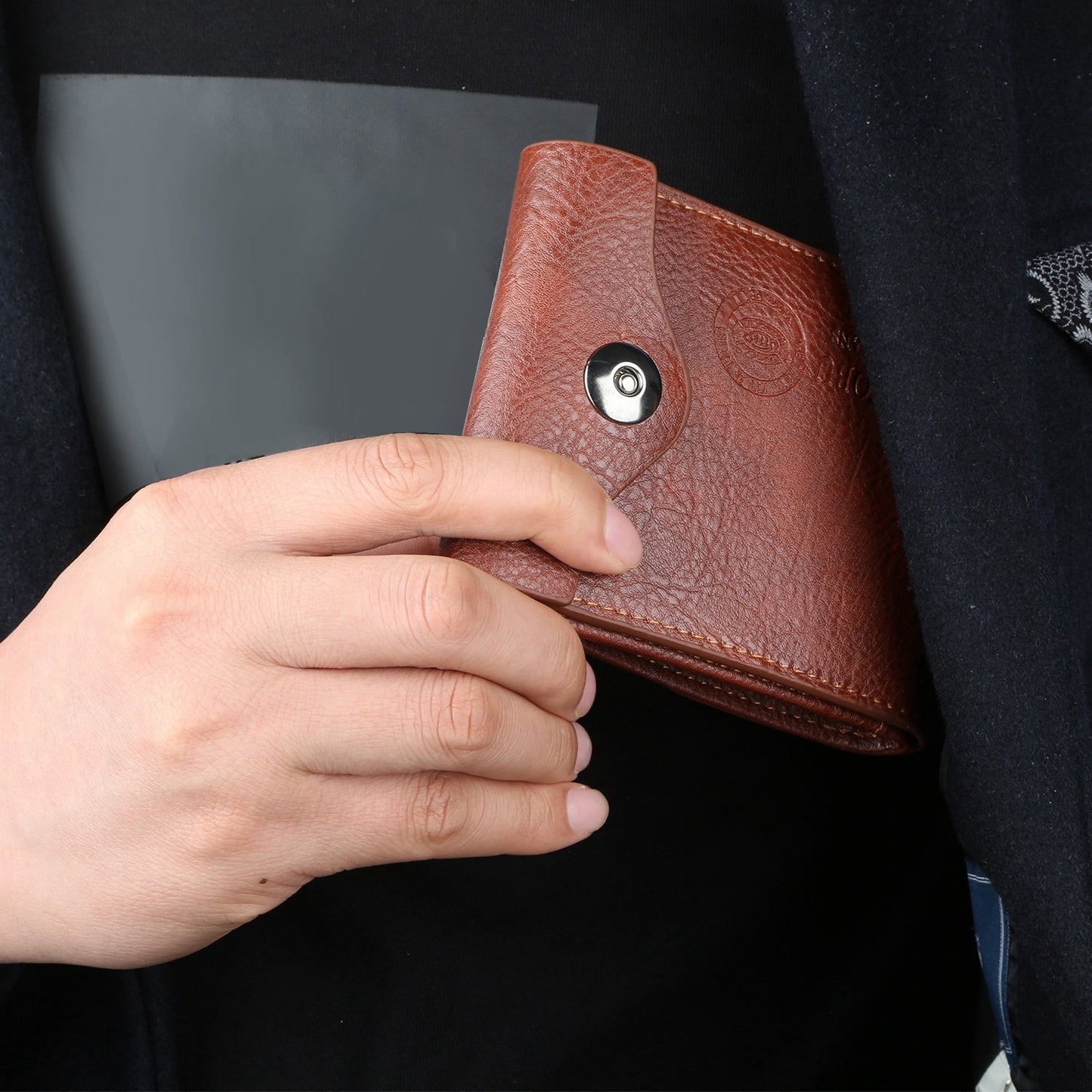 Men Wallet PU Leather Bifold Purse Slim RFID Blocking Card Holder Cases