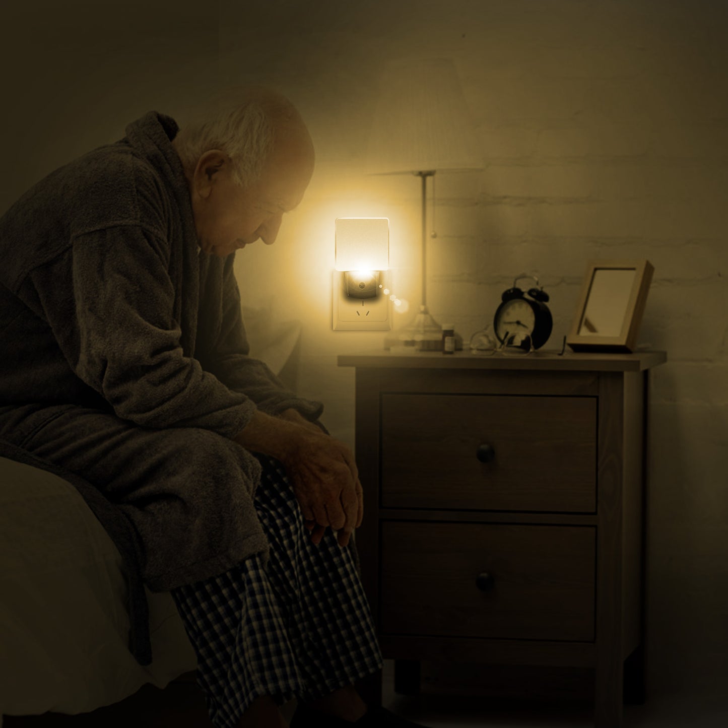 LED Night Light Dusk To Dawn Sensor Lamps Plug-in Light for Hallway