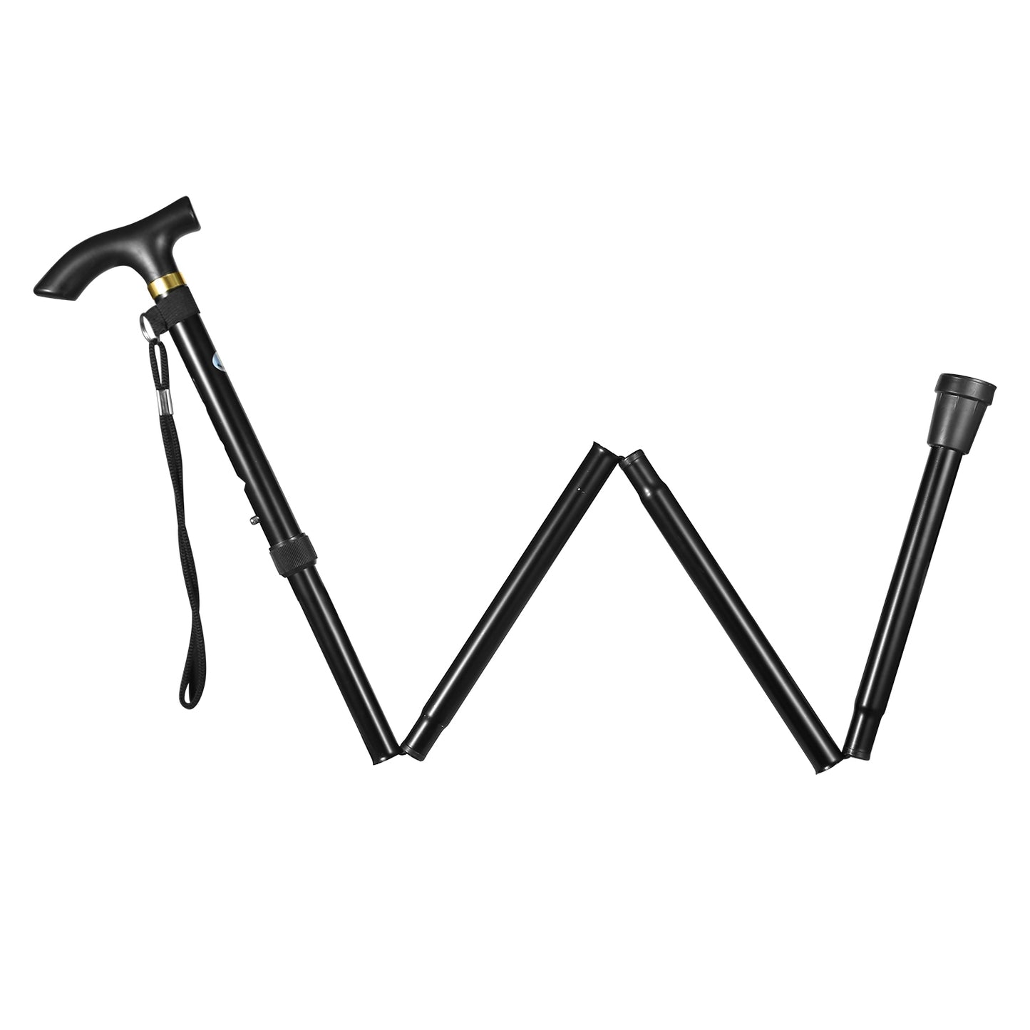 Walking Cane Aluminum Alloy Walking Stick Adjustable Folding Travel