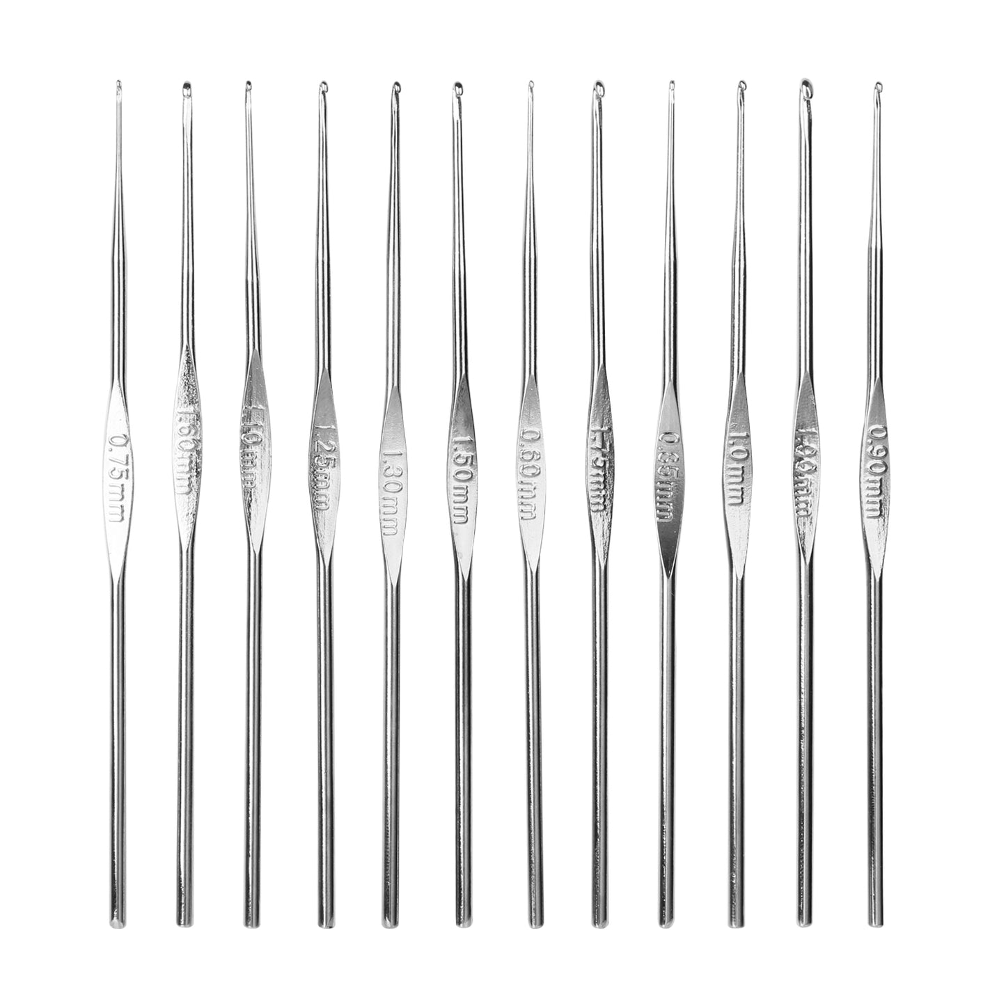 22Pcs Multi-Color Crochet Hook Needles Aluminum Handle Sewing Kit