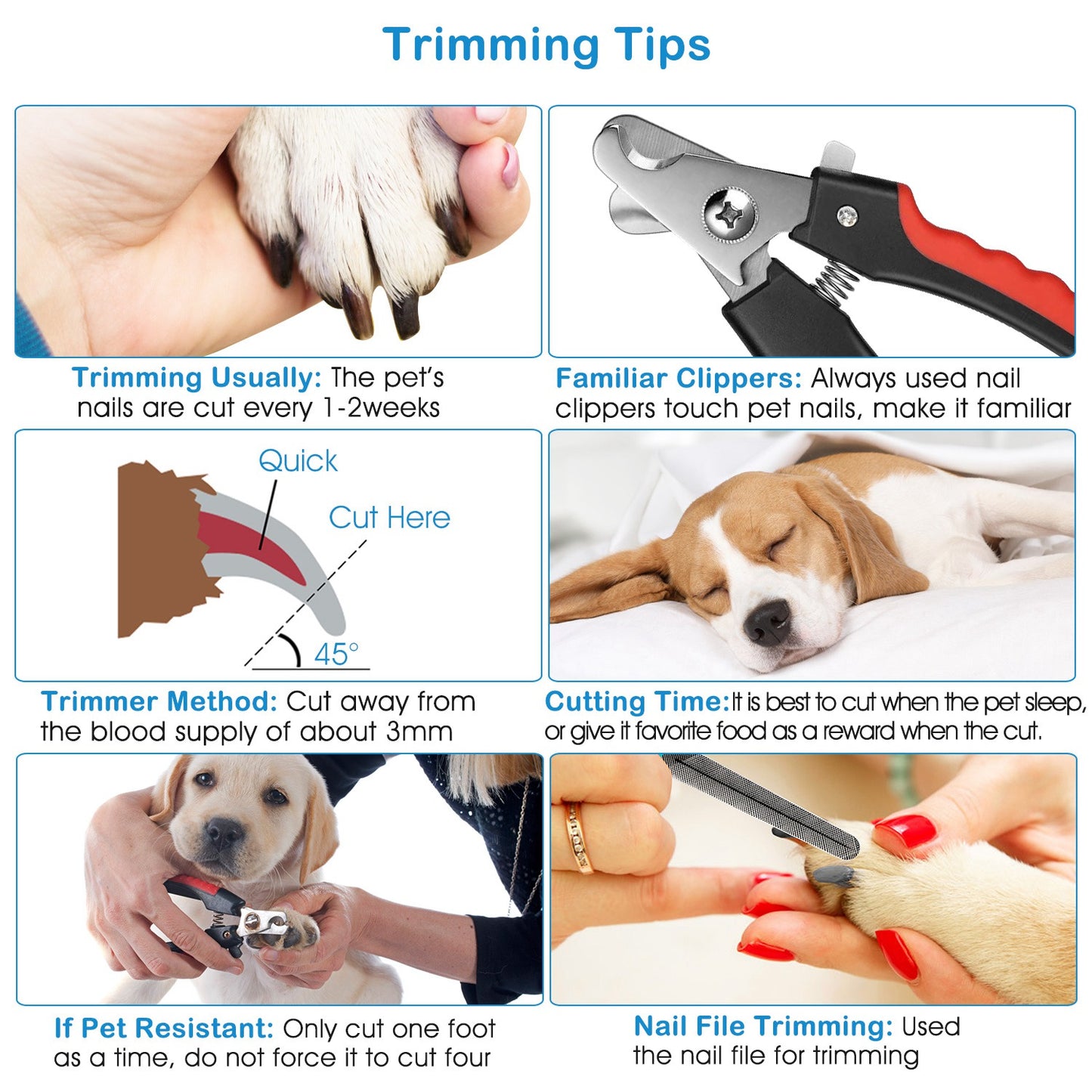 Dog Nail Clippers Professional Pet Nail Trimmer for Pet Claw Grooming