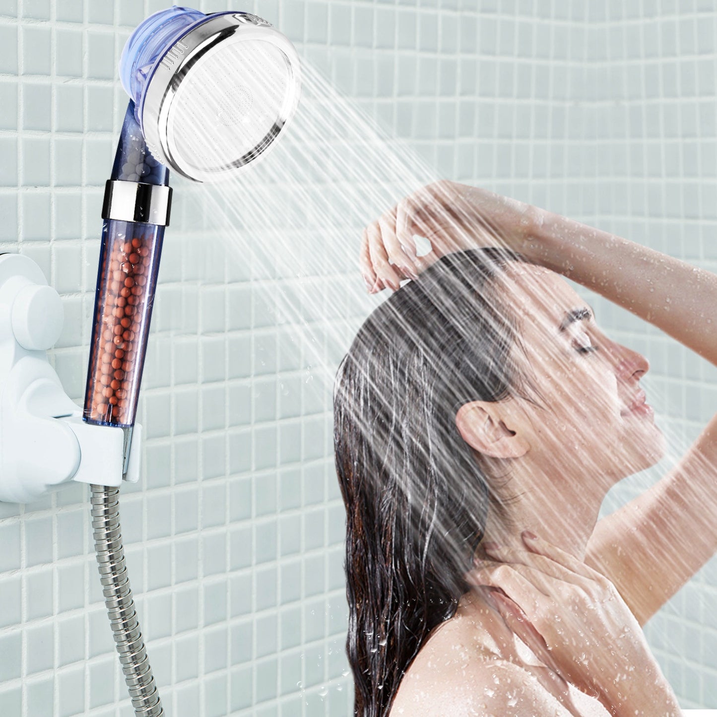 Ionic Filtration Shower Head High Pressure 3 Mode Stone Water Saving
