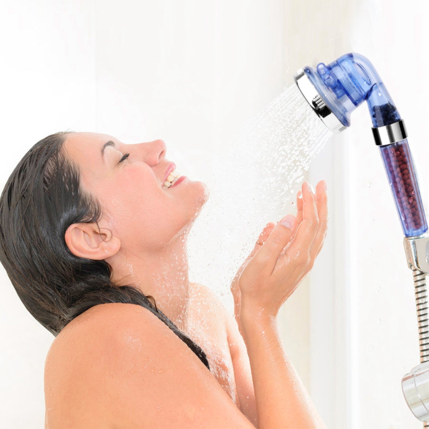 Ionic Filtration Shower Head High Pressure 3 Mode Stone Water Saving