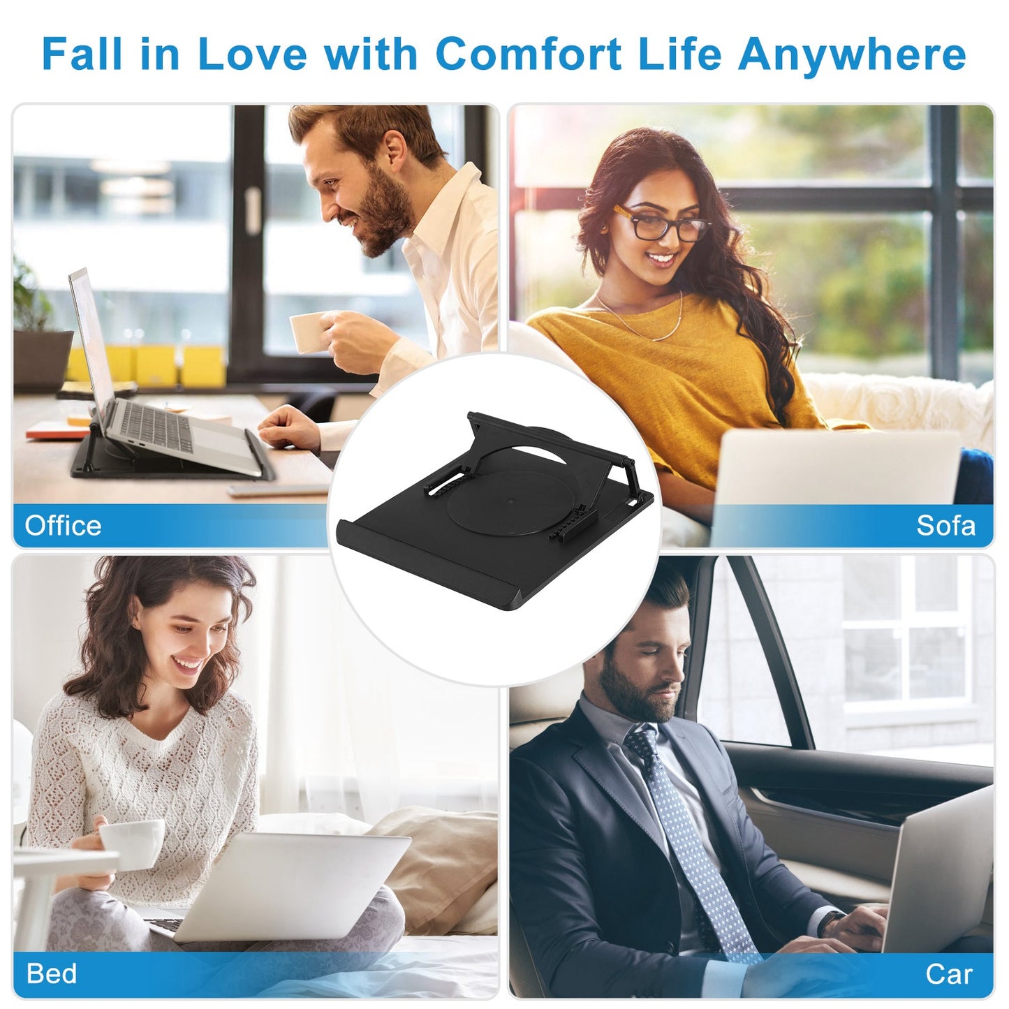 Portable Laptop Stand 7 Adjustable Heights Ventilated Notebook Holder