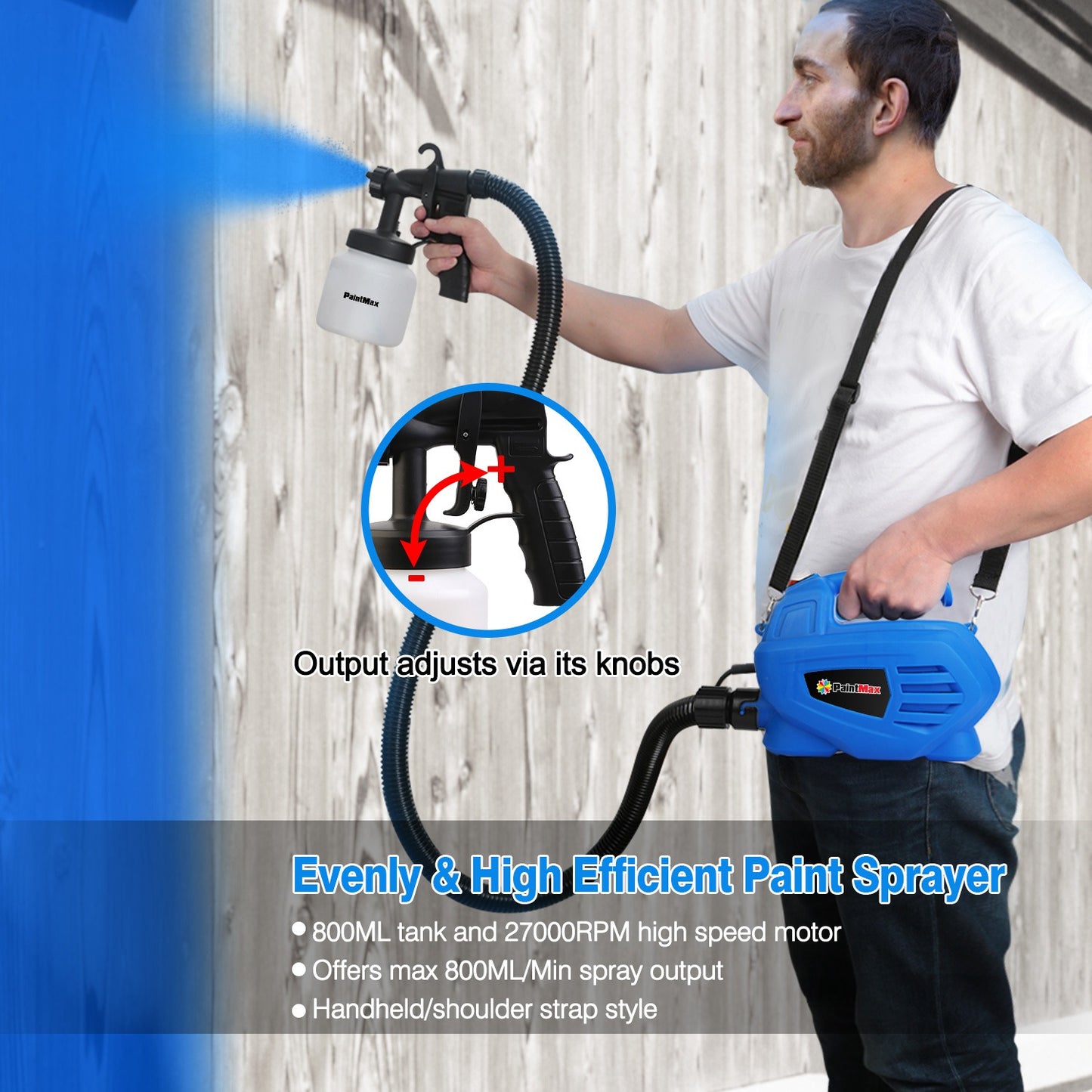 800ML Paint Spray Painter 650W Paint Sprayer Machine 800ML/Min