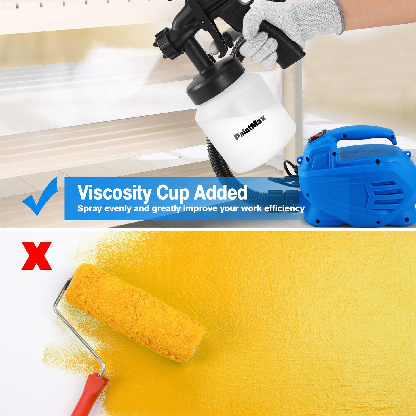 800ML Paint Spray Painter 650W Paint Sprayer Machine 800ML/Min