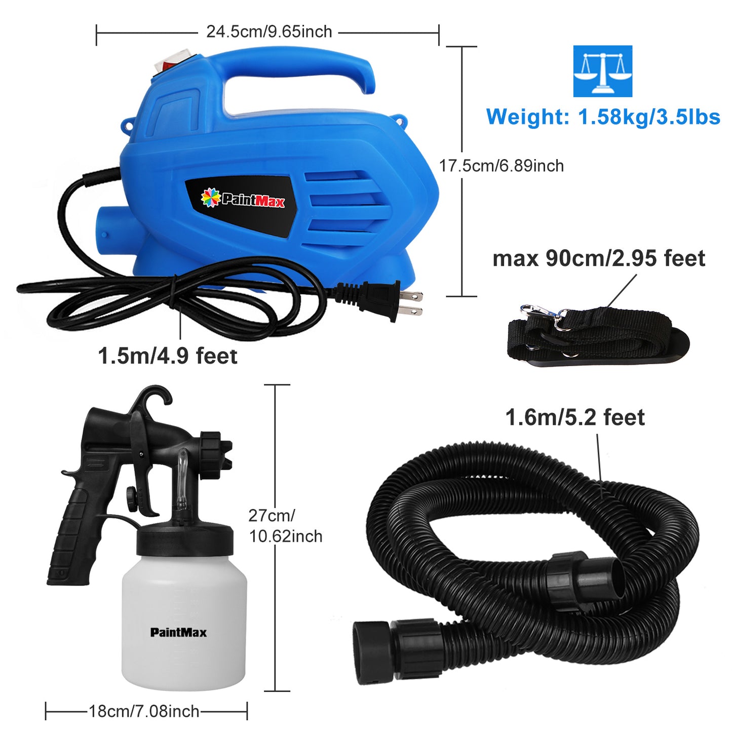 800ML Paint Spray Painter 650W Paint Sprayer Machine 800ML/Min