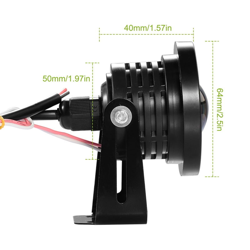 2 Pcs 2.5in Auto COB LED Fog Light 1200LM 6000k White IP65 Waterproof