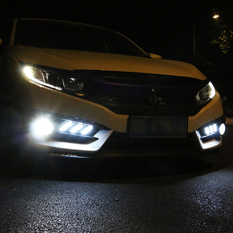 2 Pcs 2.5in Auto COB LED Fog Light 1200LM 6000k White IP65 Waterproof
