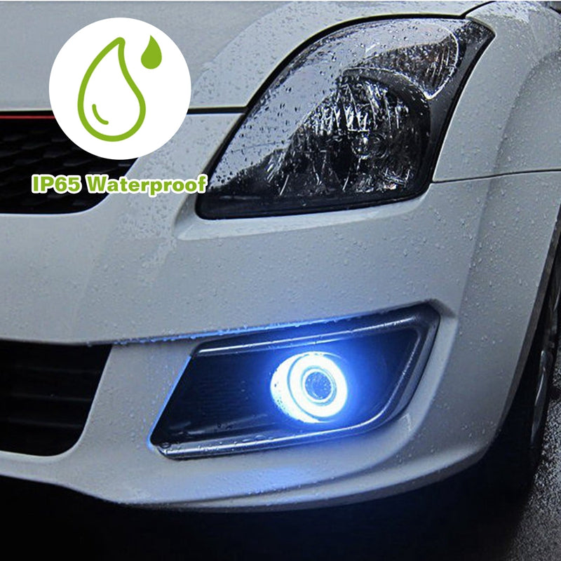 2 Pcs 2.5in Auto COB LED Fog Light 1200LM 6000k White IP65 Waterproof