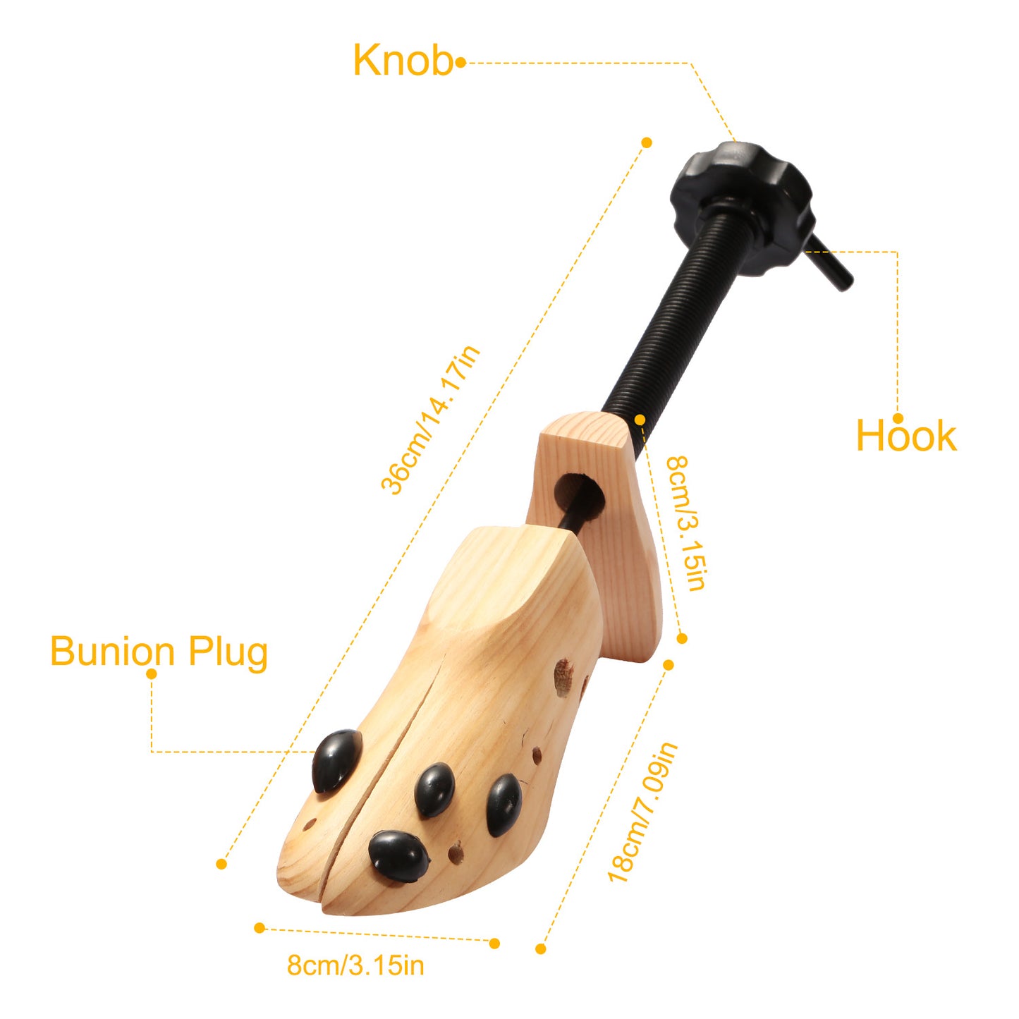 2Pcs Shoe Stretcher 2-Way Shoe Widener Expander Shoe Tree Adjustable Length