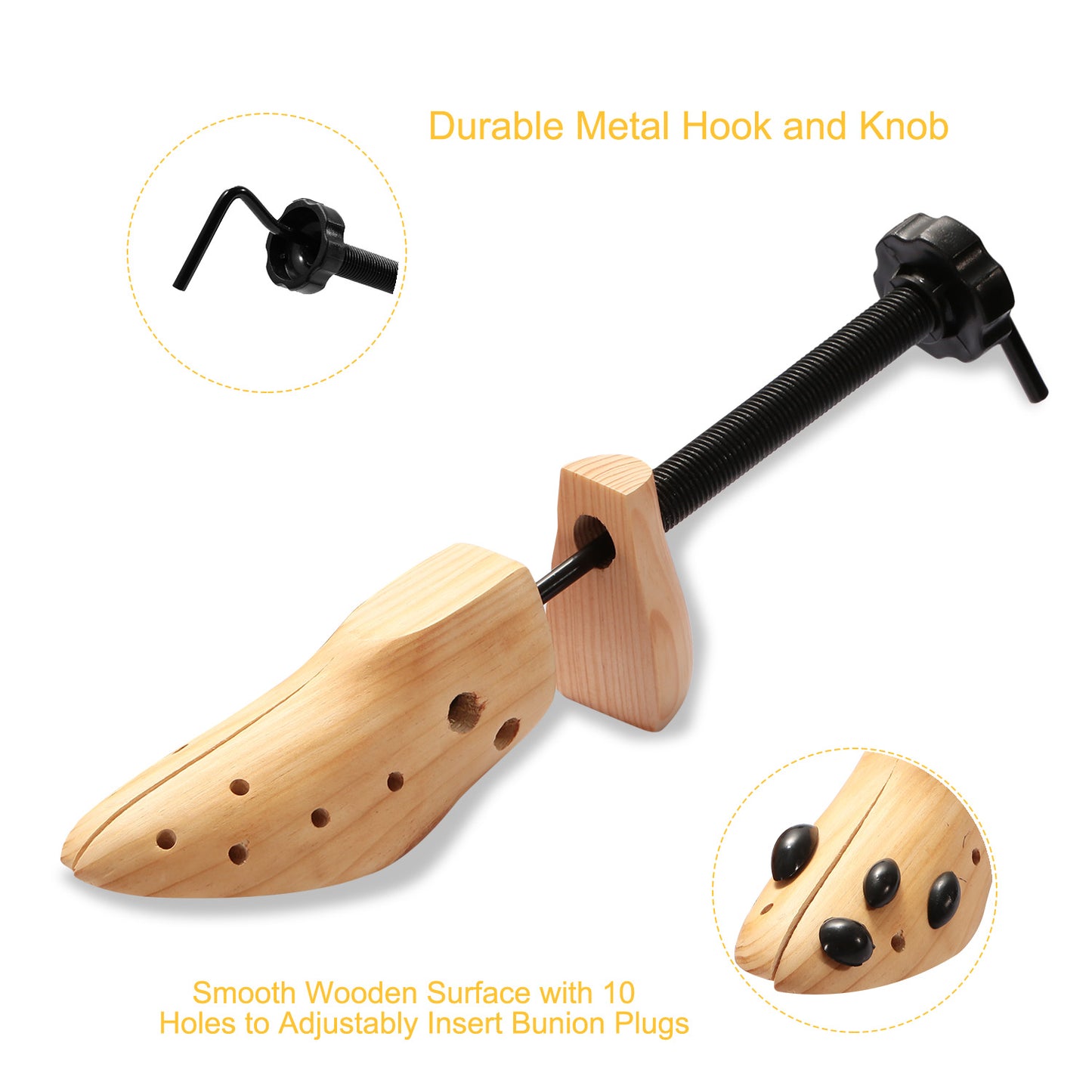 2Pcs Shoe Stretcher 2-Way Shoe Widener Expander Shoe Tree Adjustable Length